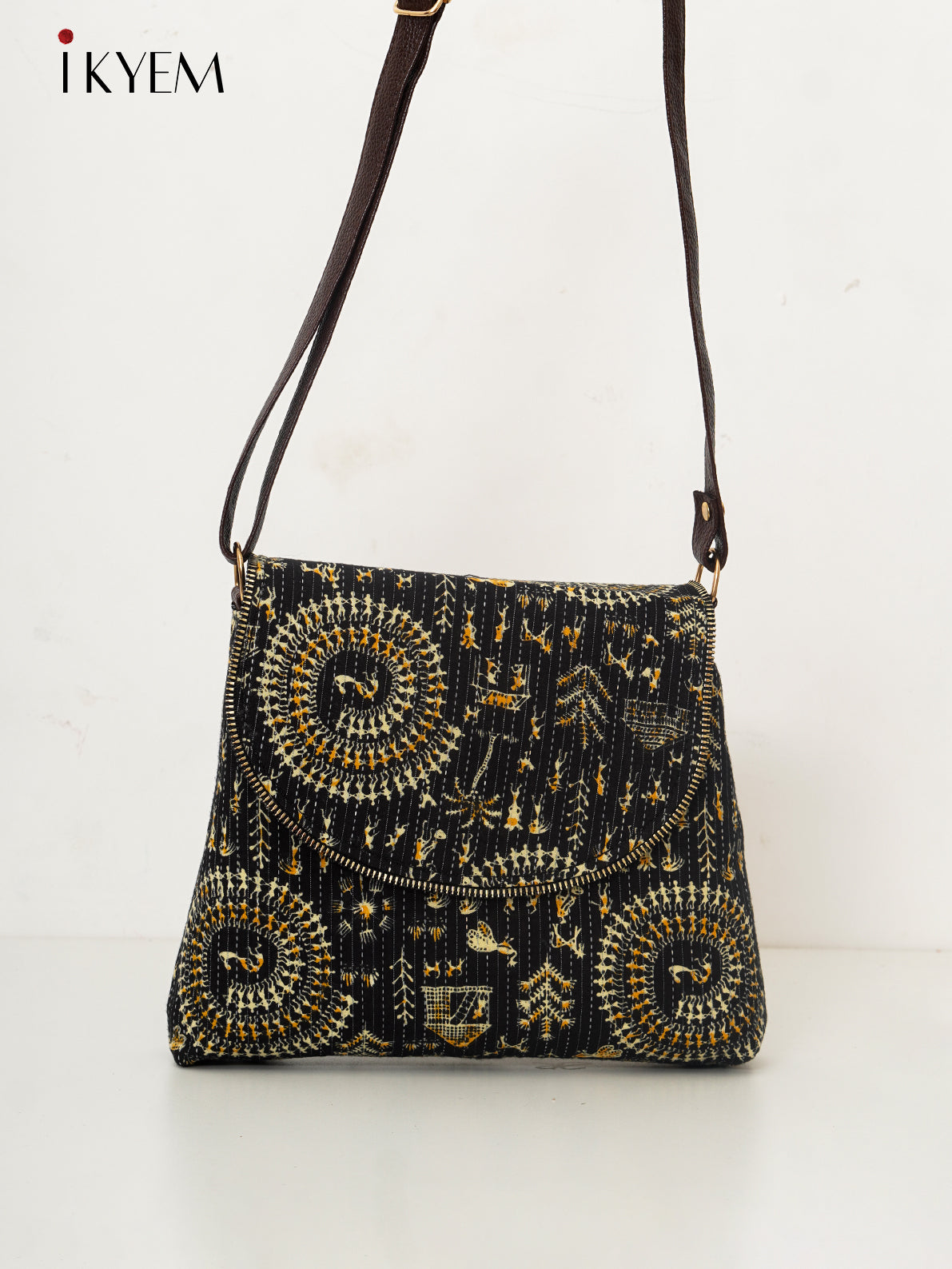 Black - Ajrakh Hand bags