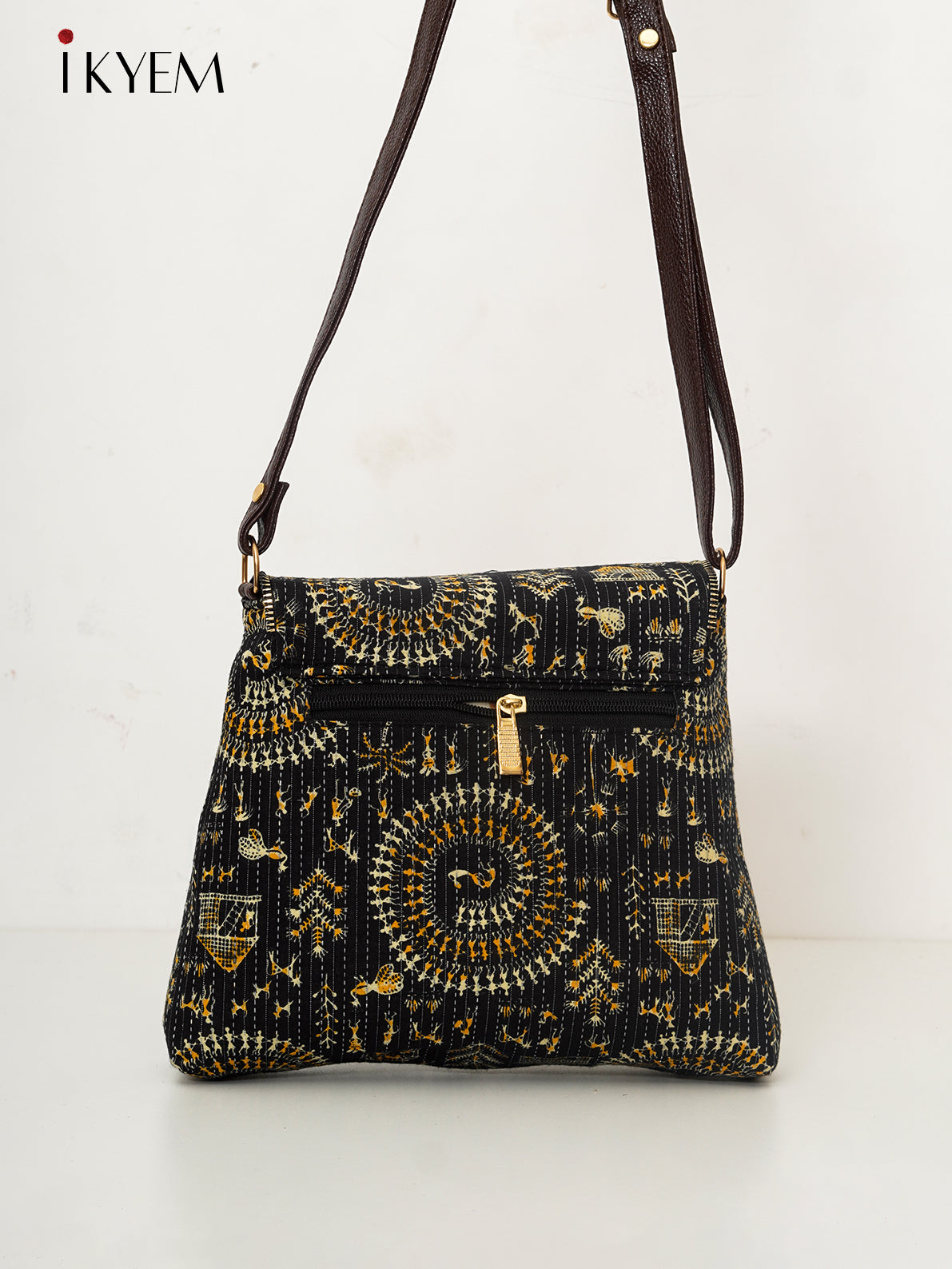 Black - Ajrakh Hand bags