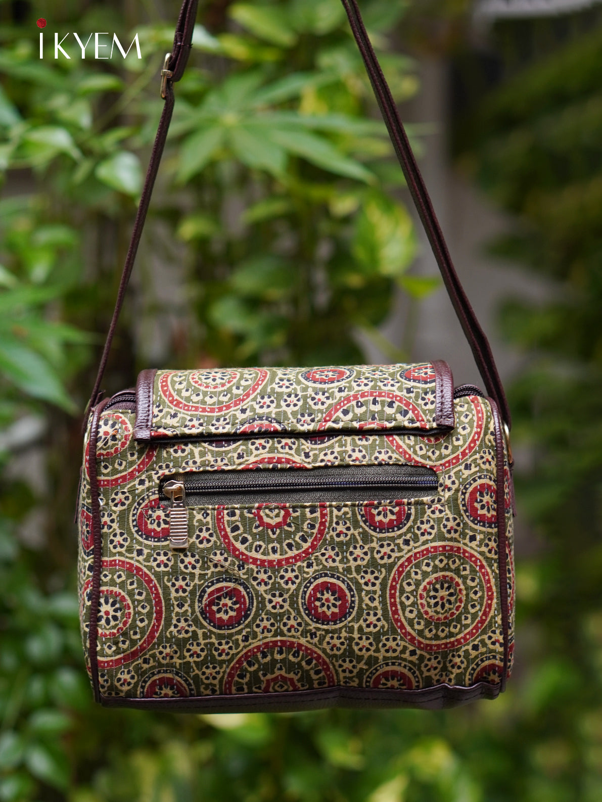 Grey & Pink - Ajrakh hand bag