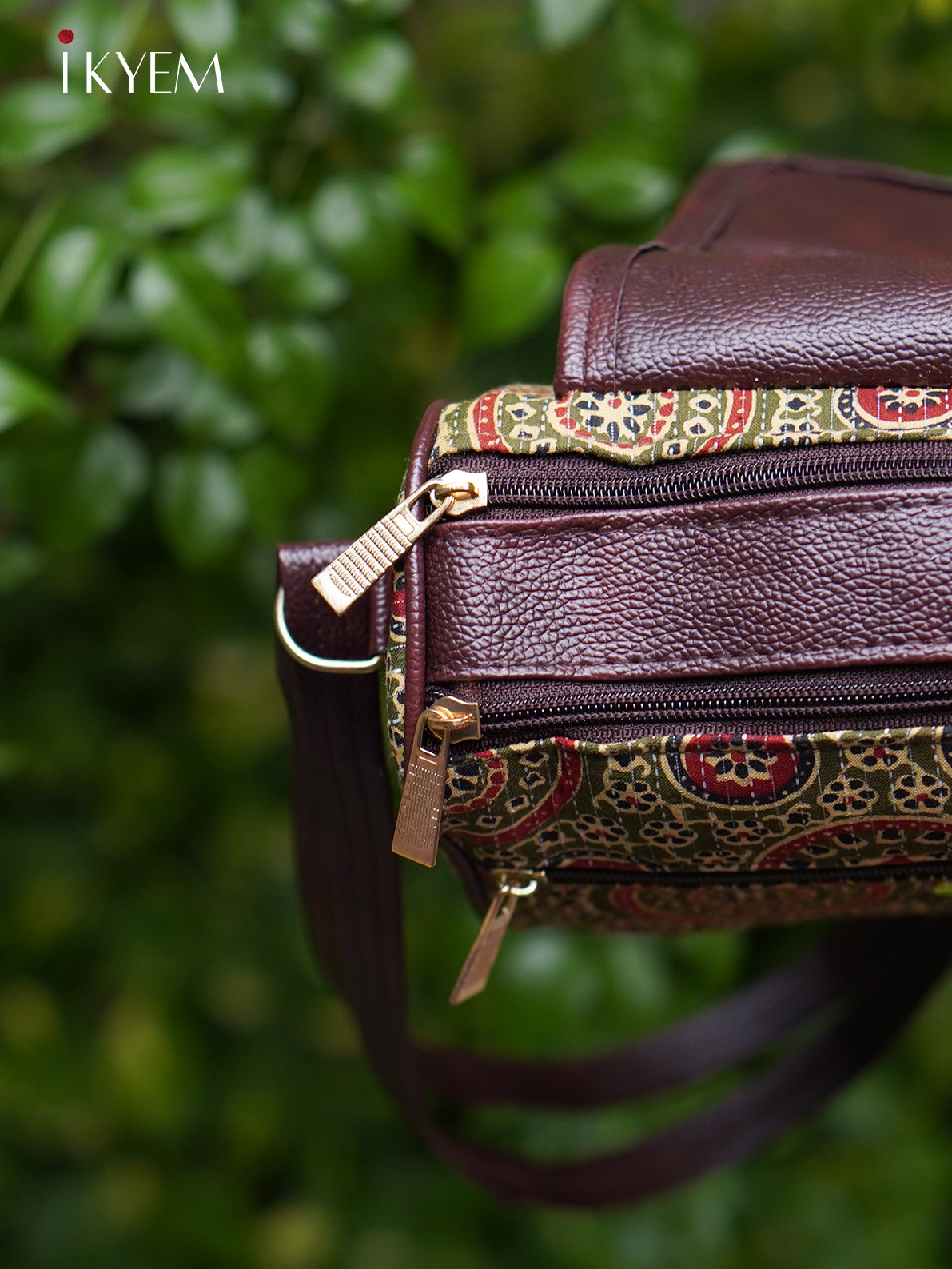 Grey & Pink - Ajrakh hand bag