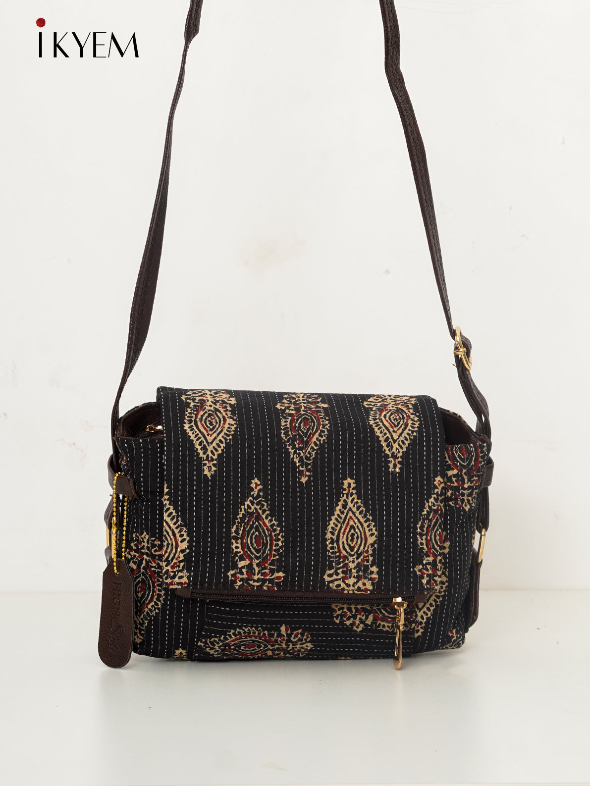 Black - Ajrakh Hand Bags
