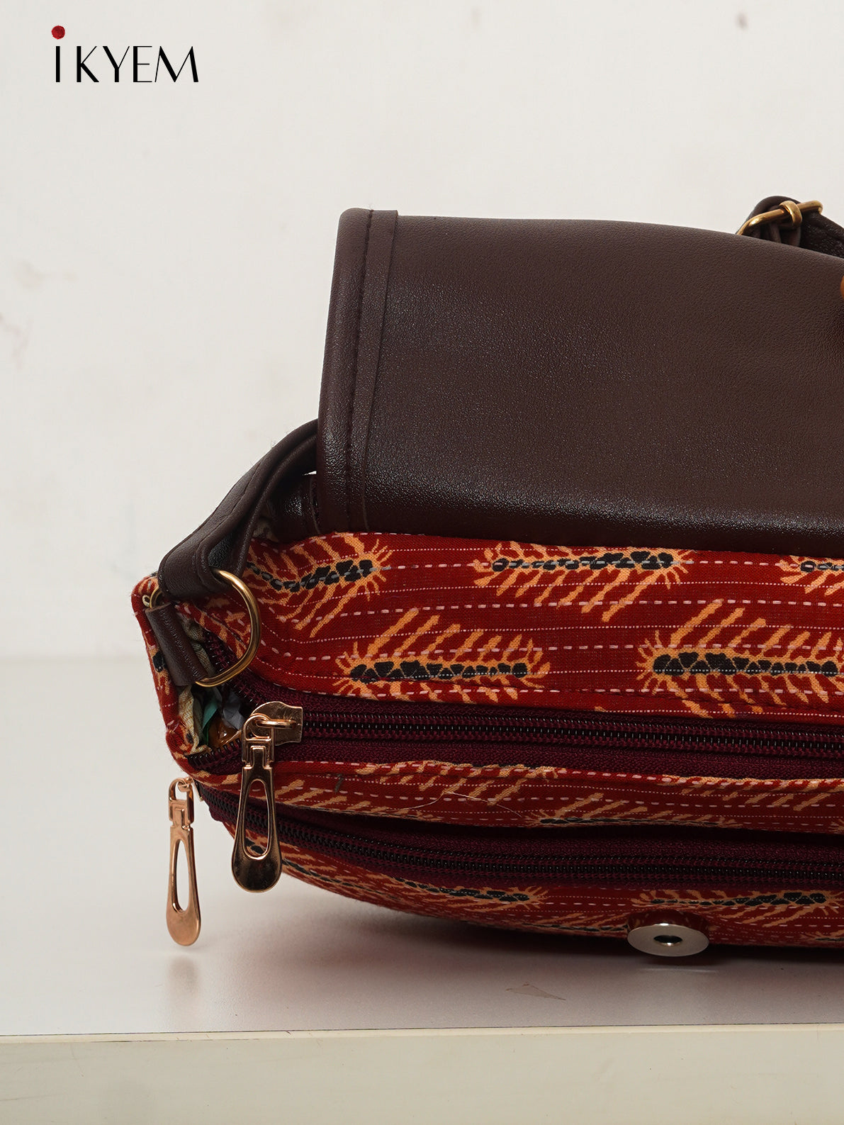 Red - Ajrakh Handbag