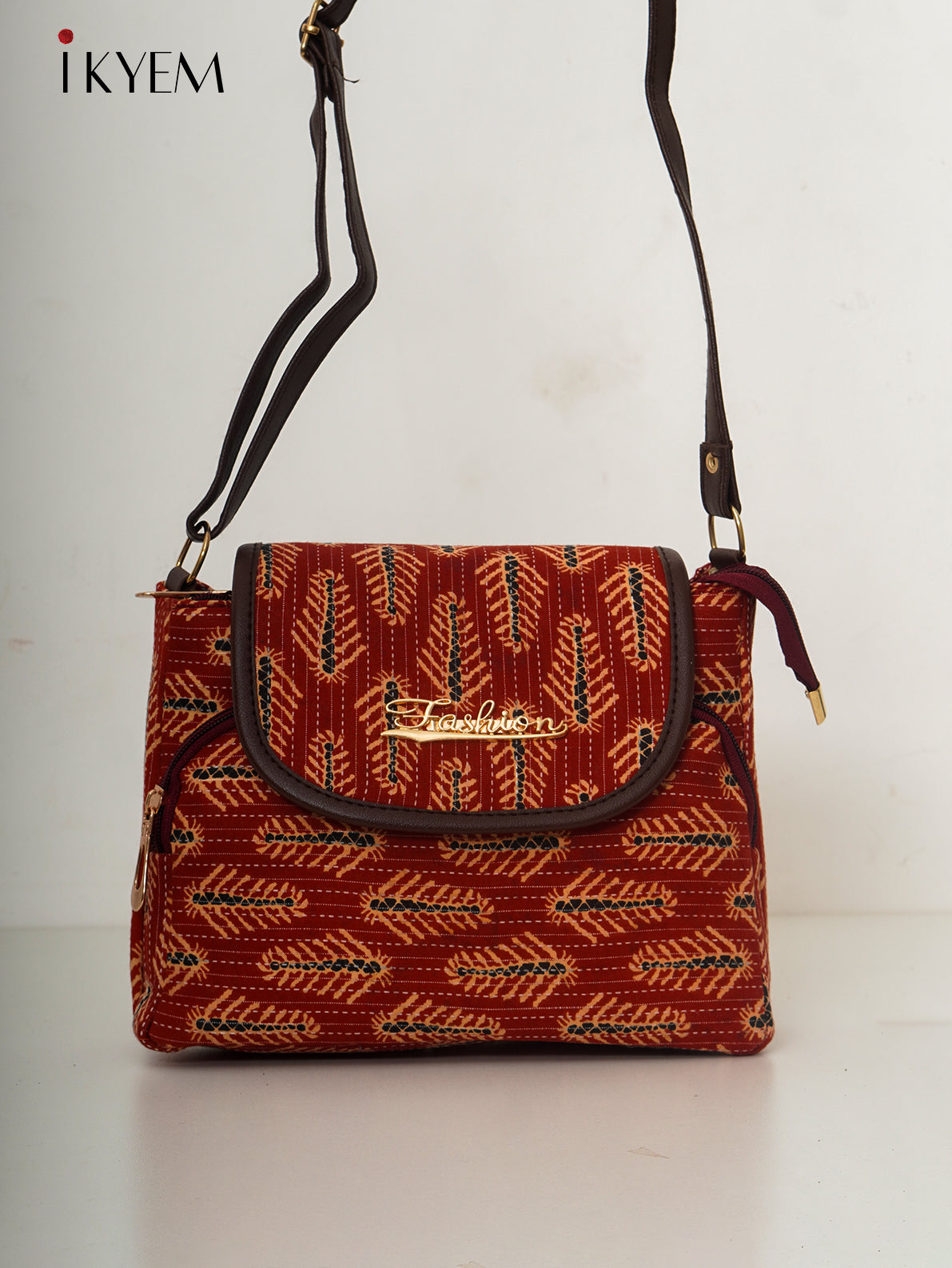 Red - Ajrakh Handbag