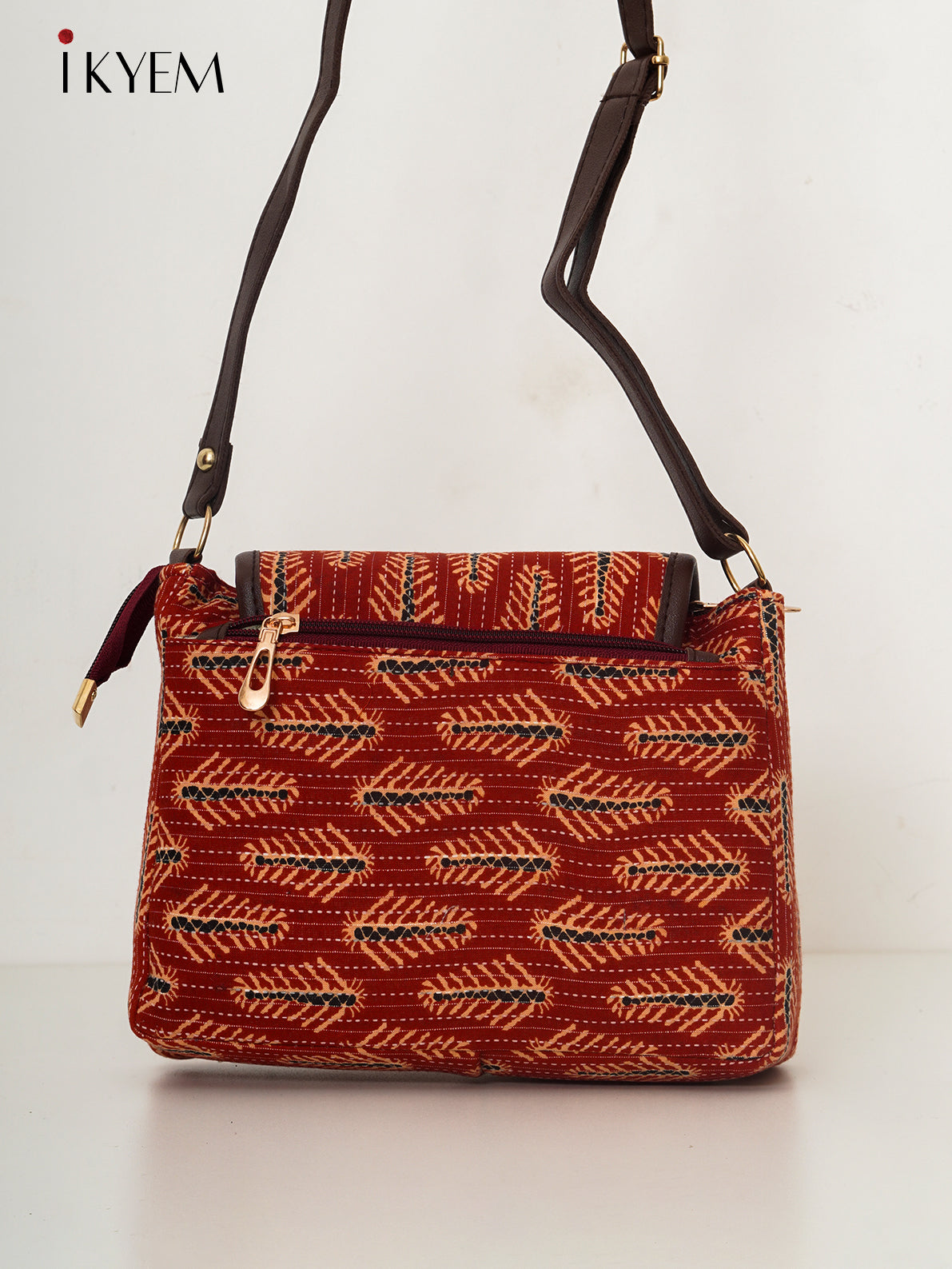 Red - Ajrakh Handbag