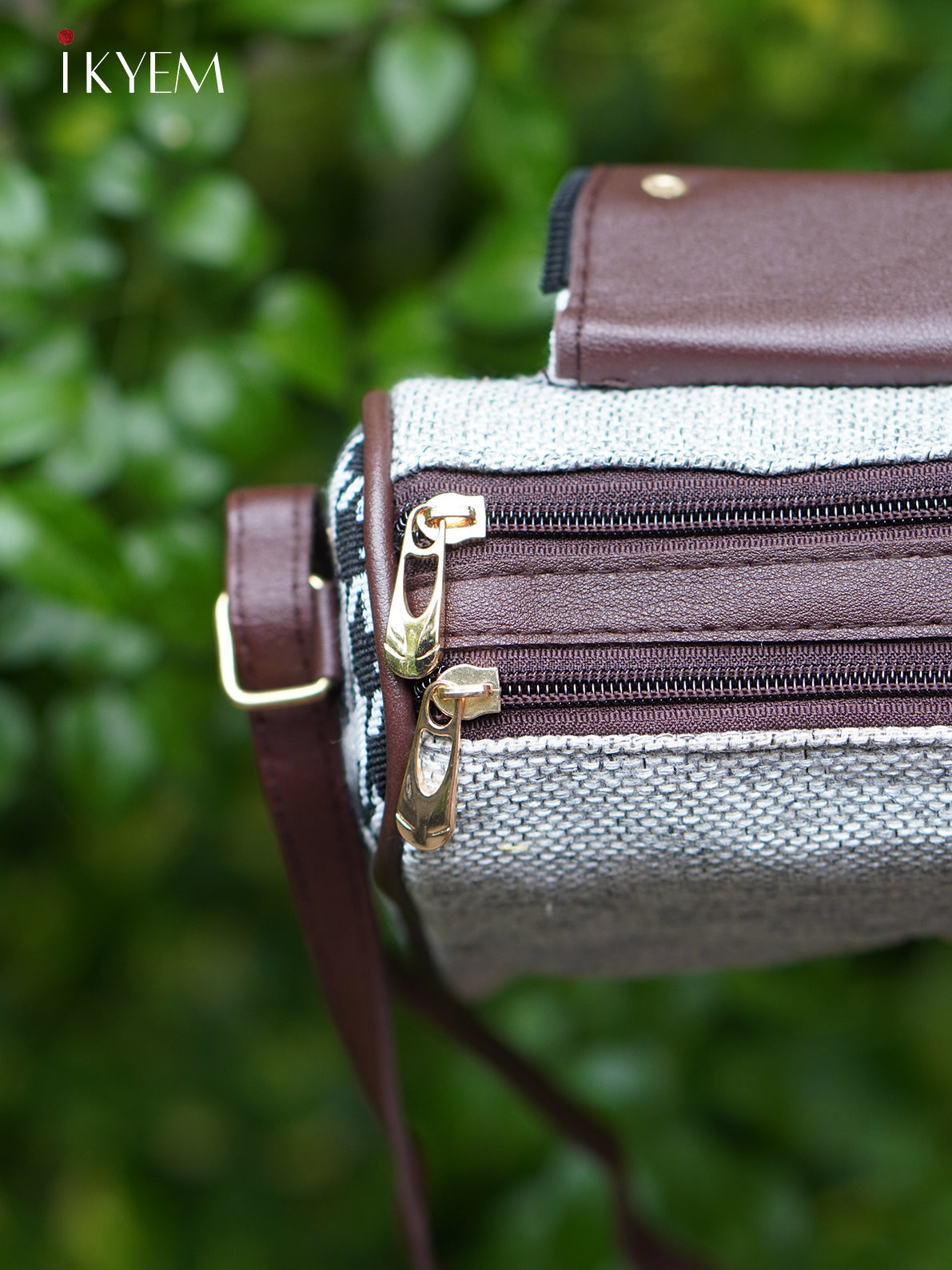 Grey & Black - Ajrakh hand bag