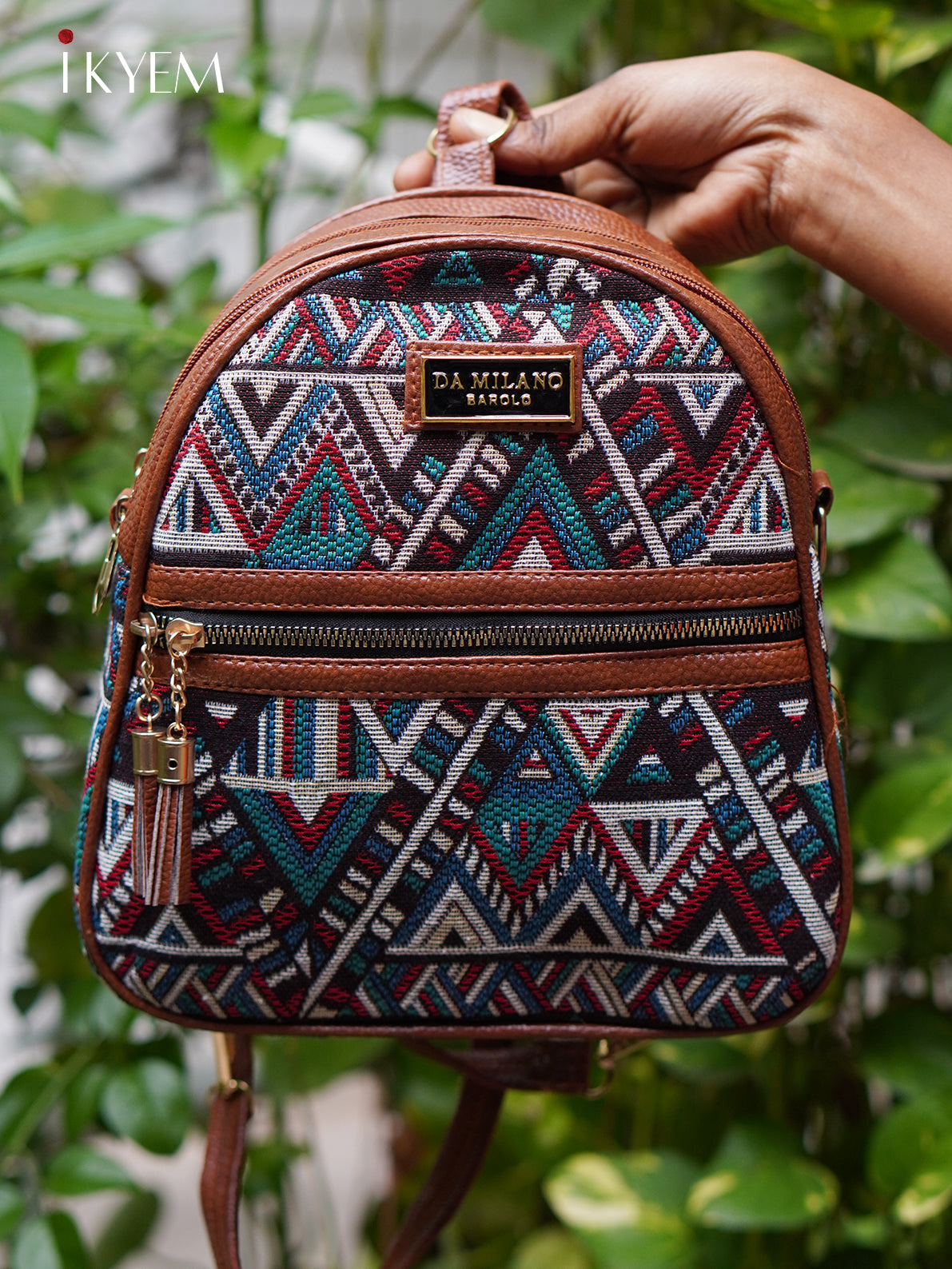 Blue & Brown - Ajrakh hand bag