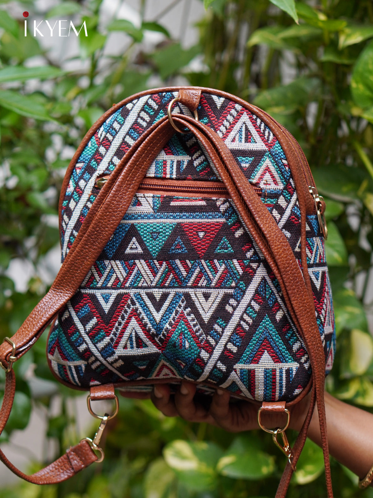 Blue & Brown - Ajrakh hand bag