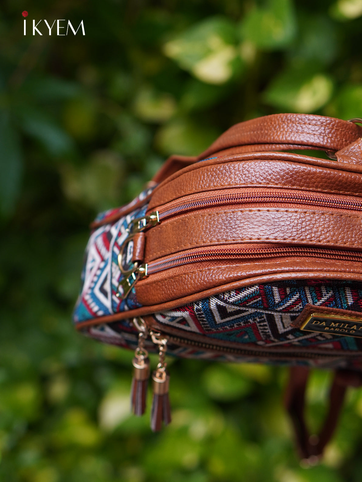 Blue & Brown - Ajrakh hand bag