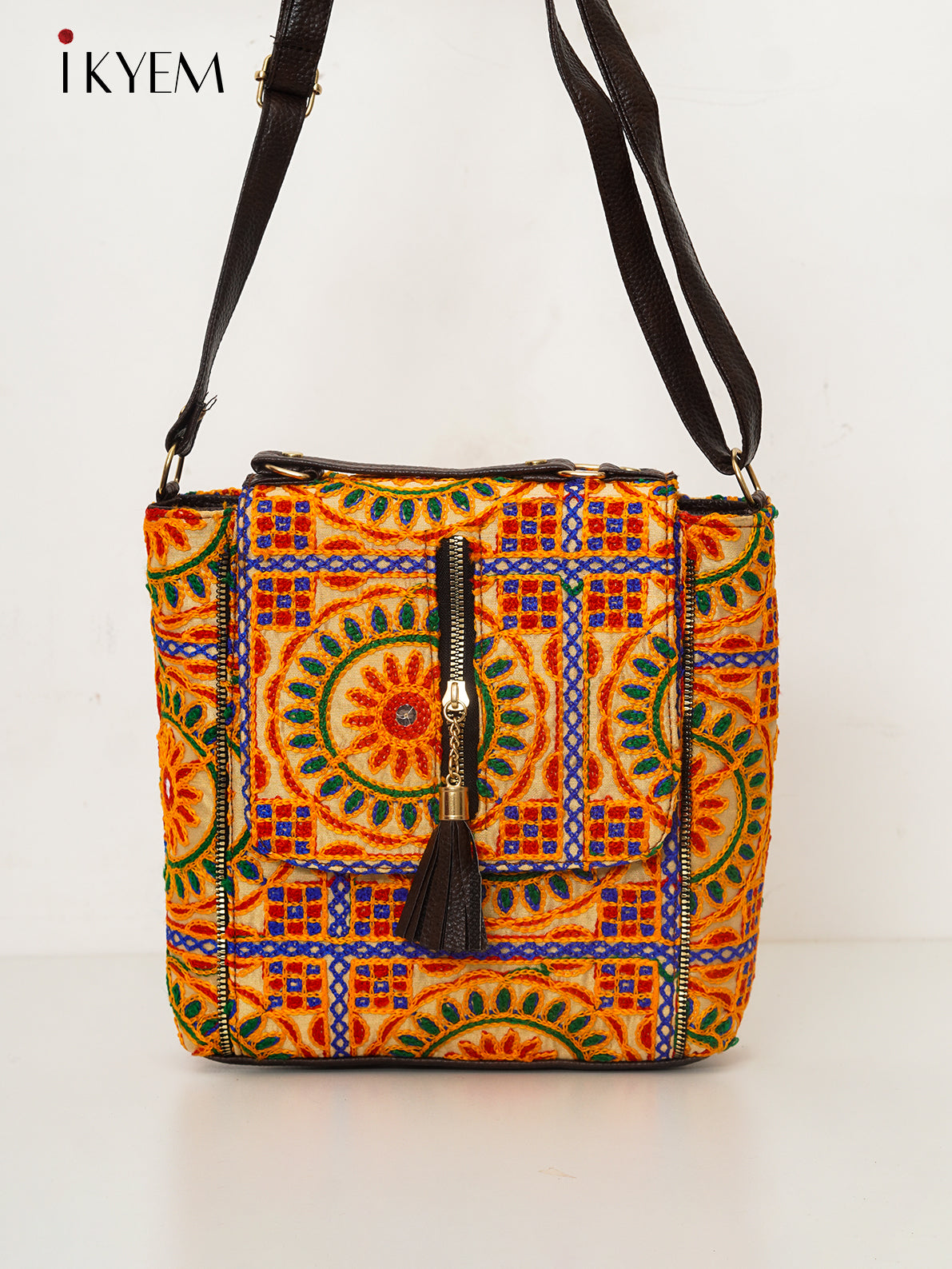 Yellow - Ajrakh Hand Bag
