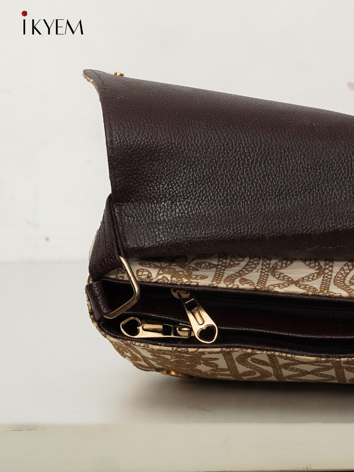 Cream - Ajrakh Handbag