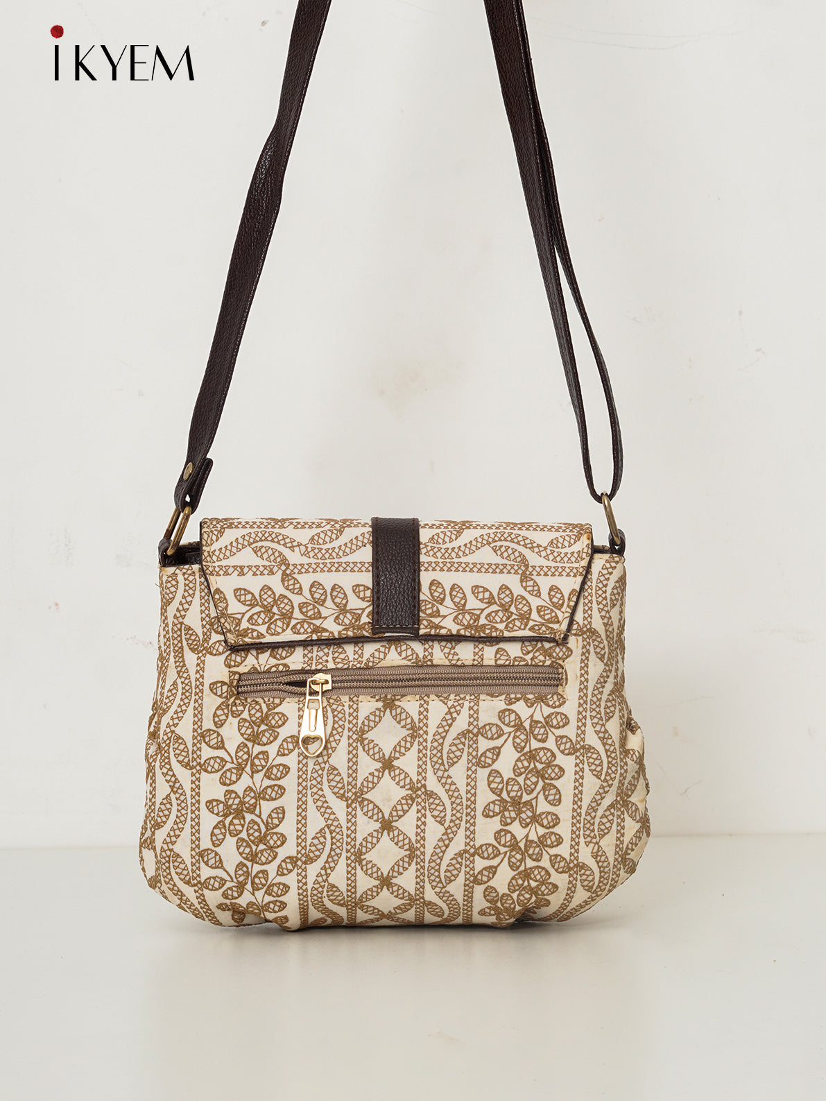 Cream - Ajrakh Handbag
