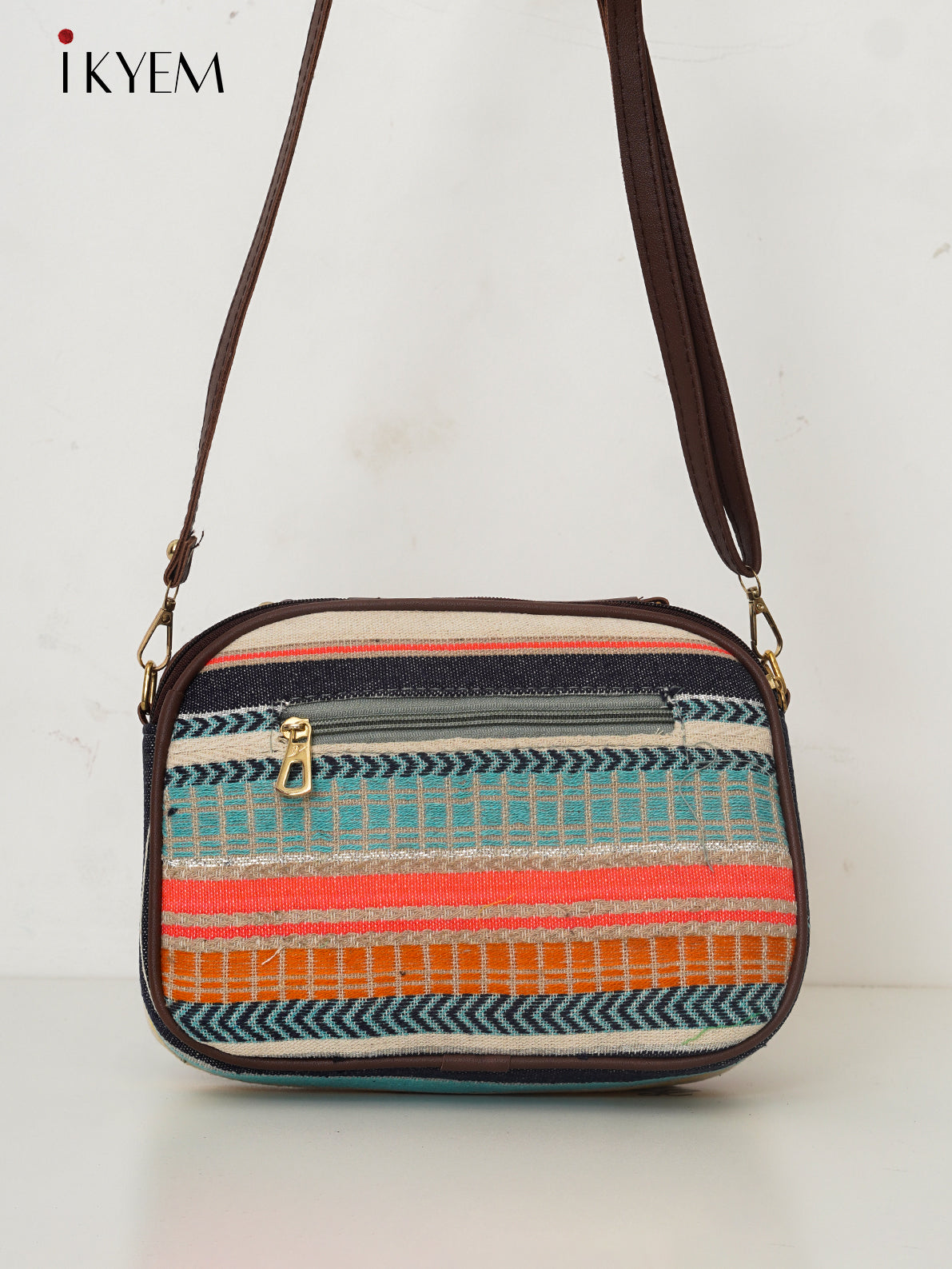 Multicolor & Brown - Ajrakh Handbag