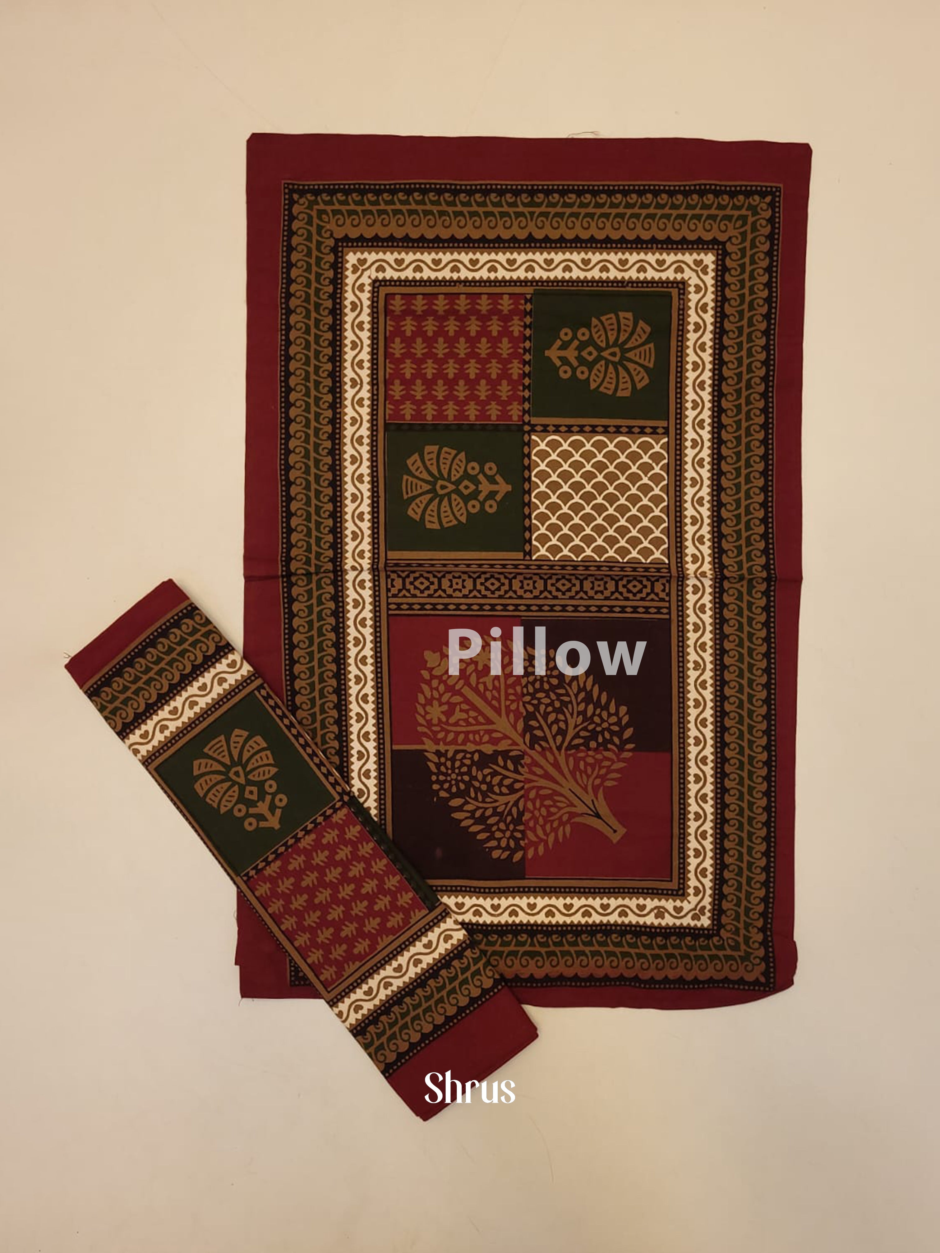 Maroon & Green - Bed Spreads
