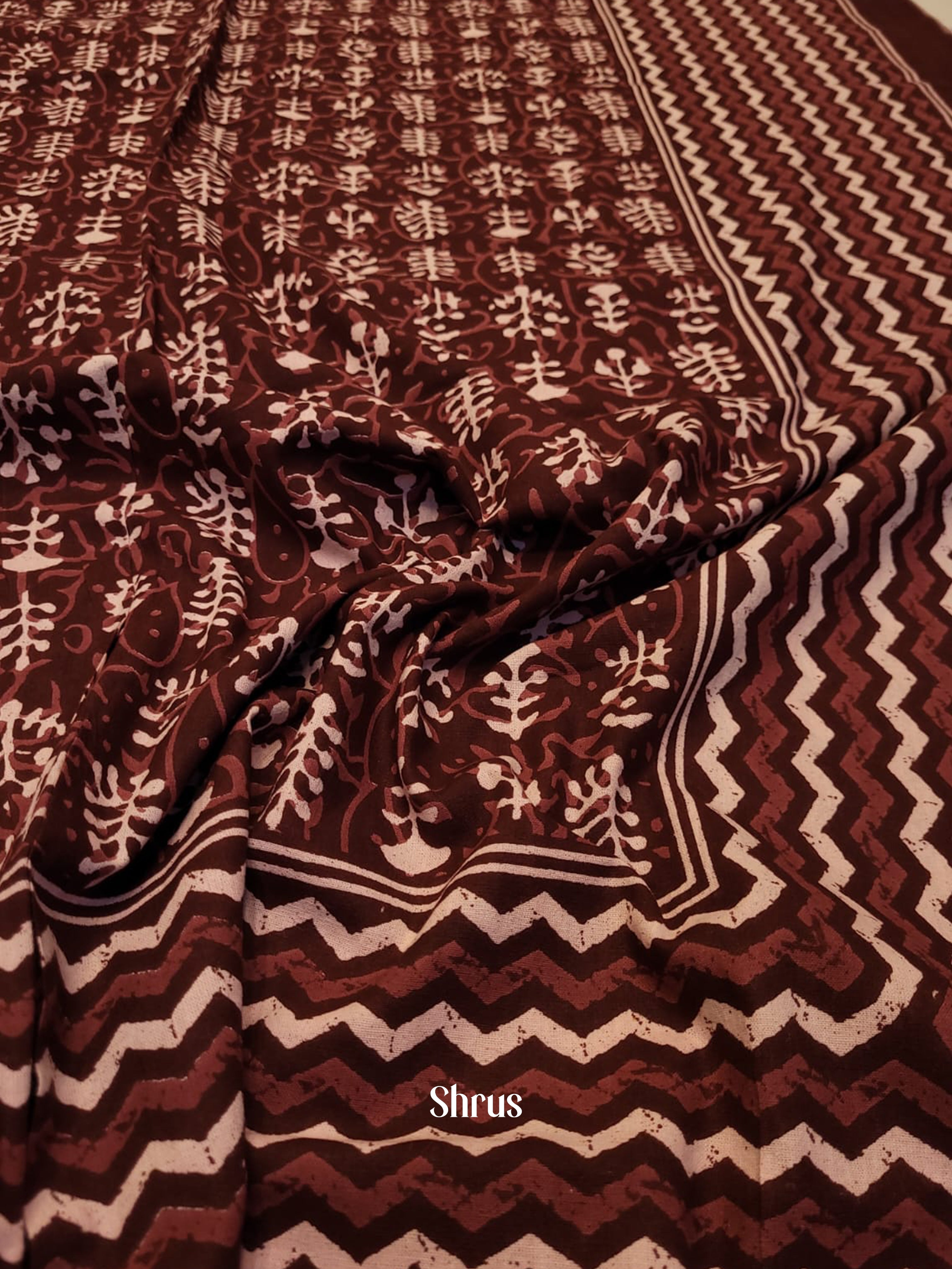 Maroon & Cream - Bed Spreads