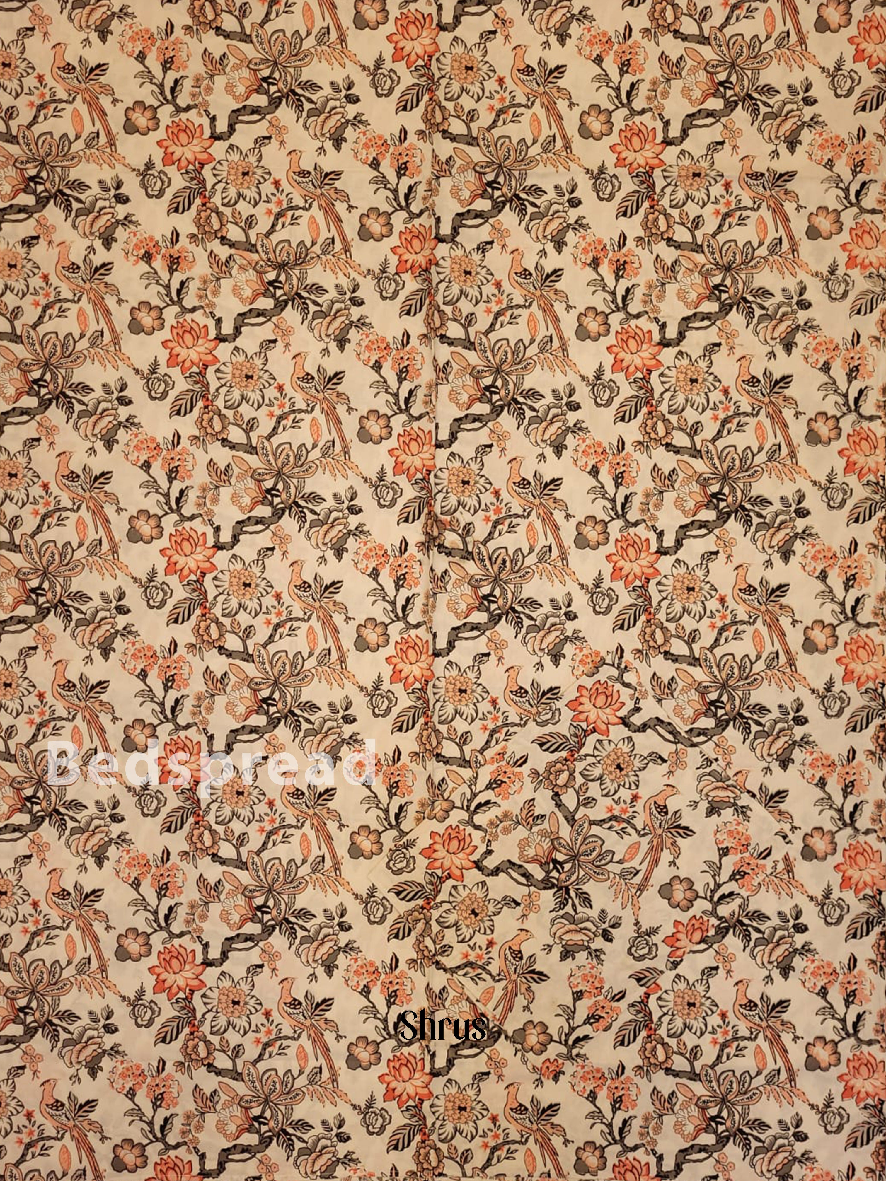 Cream & Brown - Bed Spreads