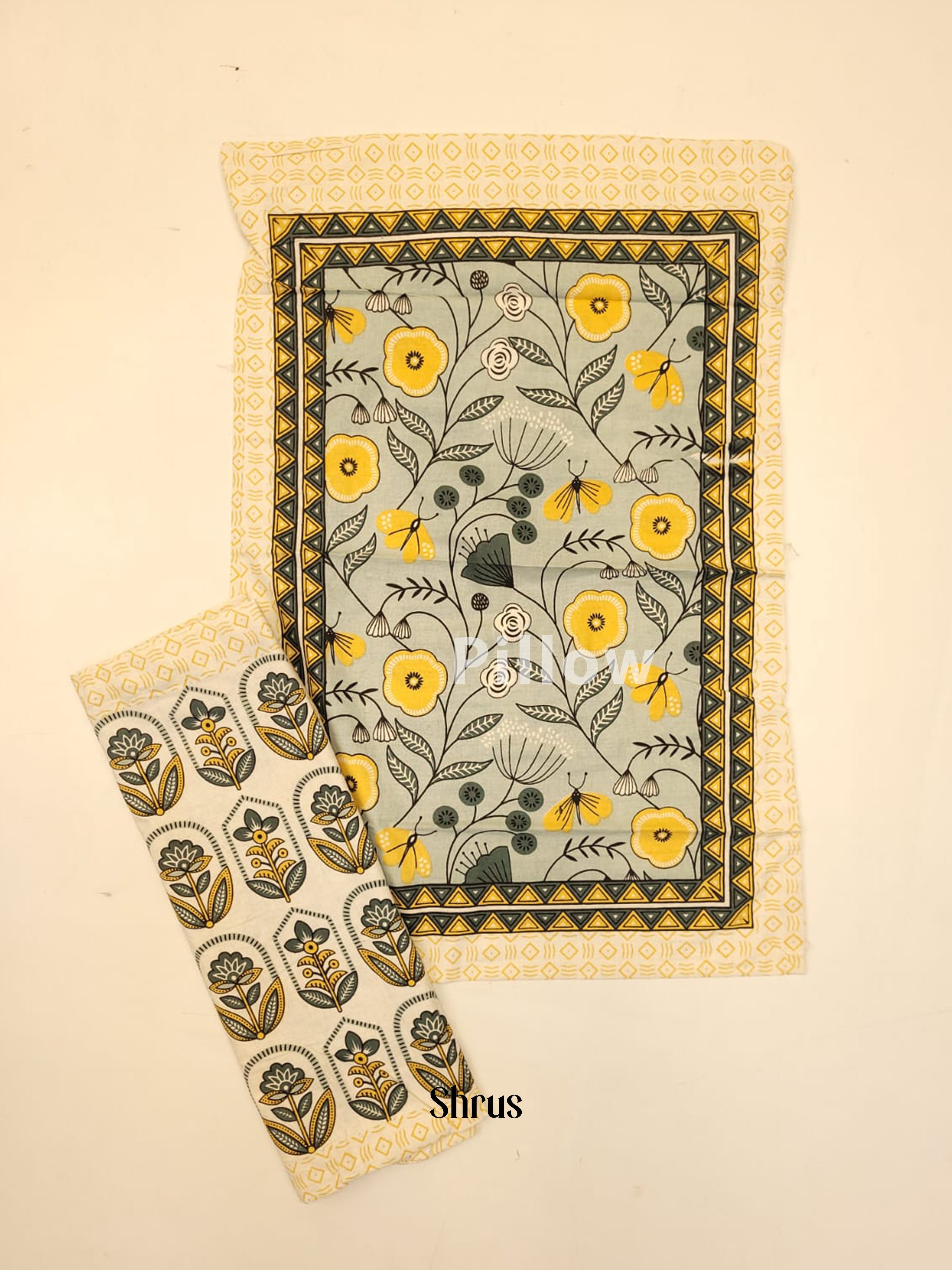 Grey & Yellow - Bed Spreads