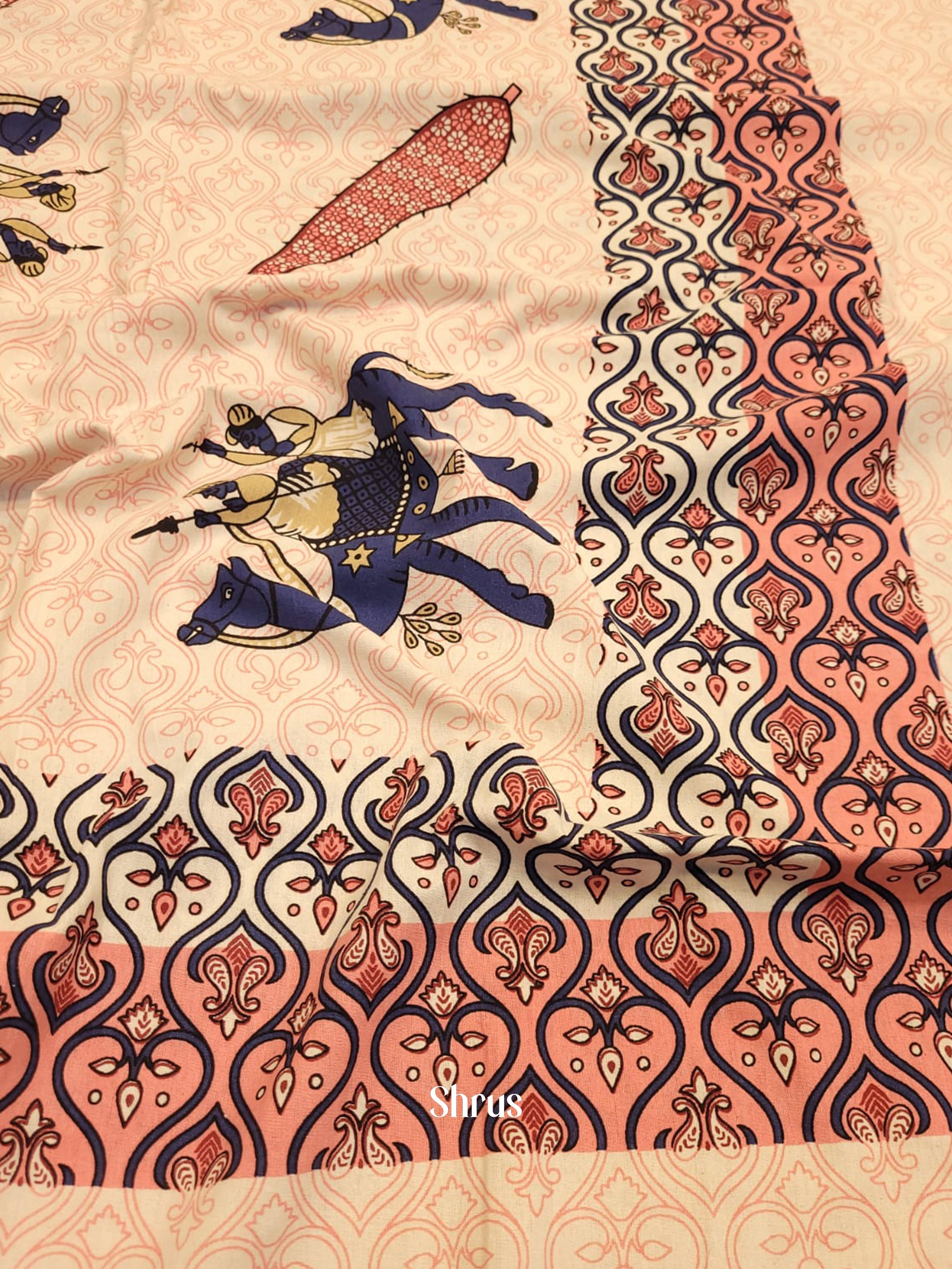 Peach & Blue - Bed Spreads