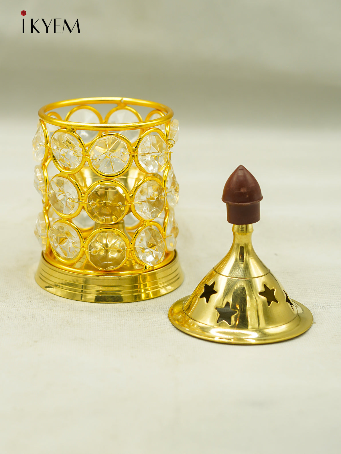 Brass Crystal Vilakku