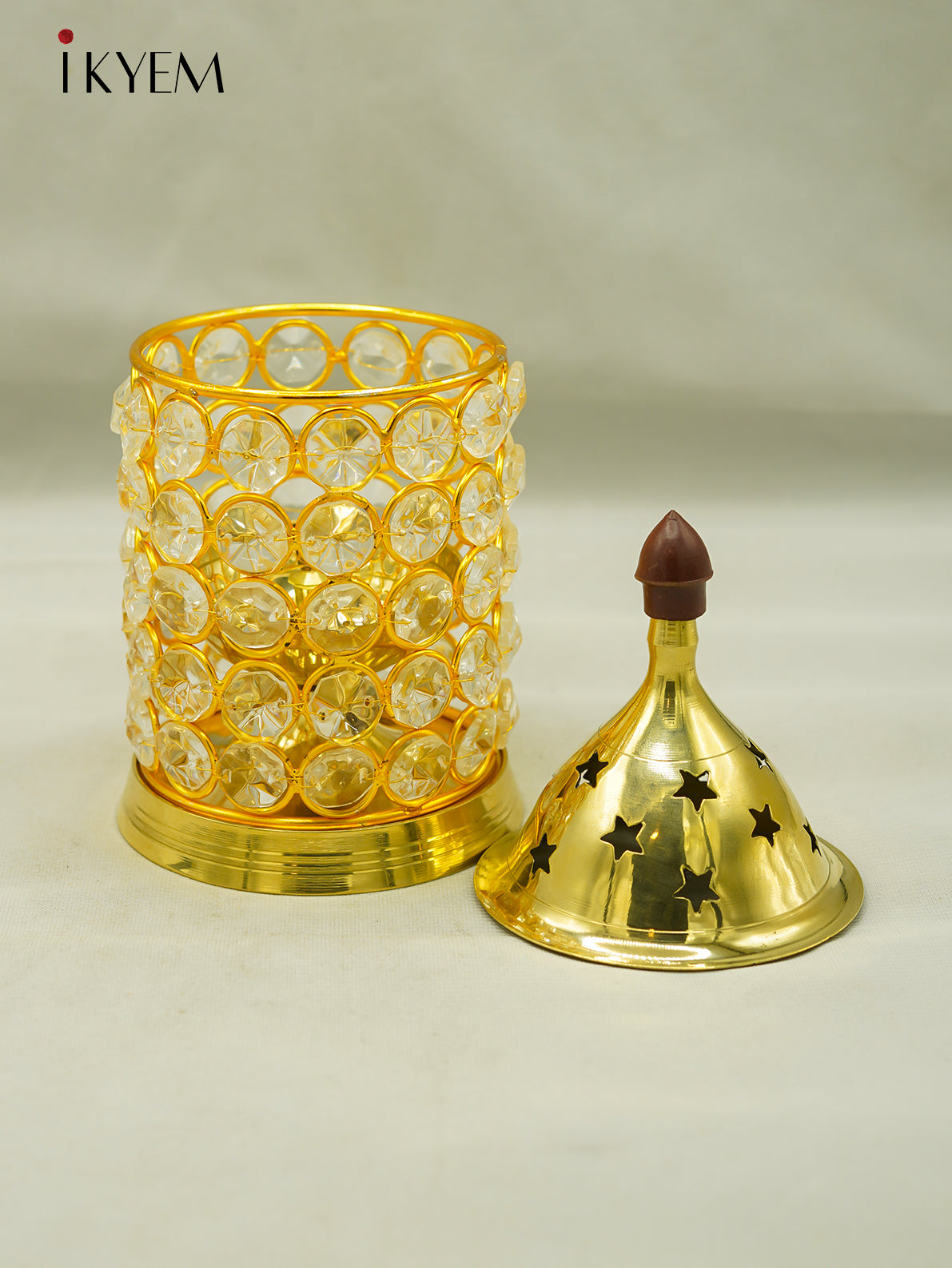 Brass Crystal Lamp - 7.4 Inch - 4FJ14027