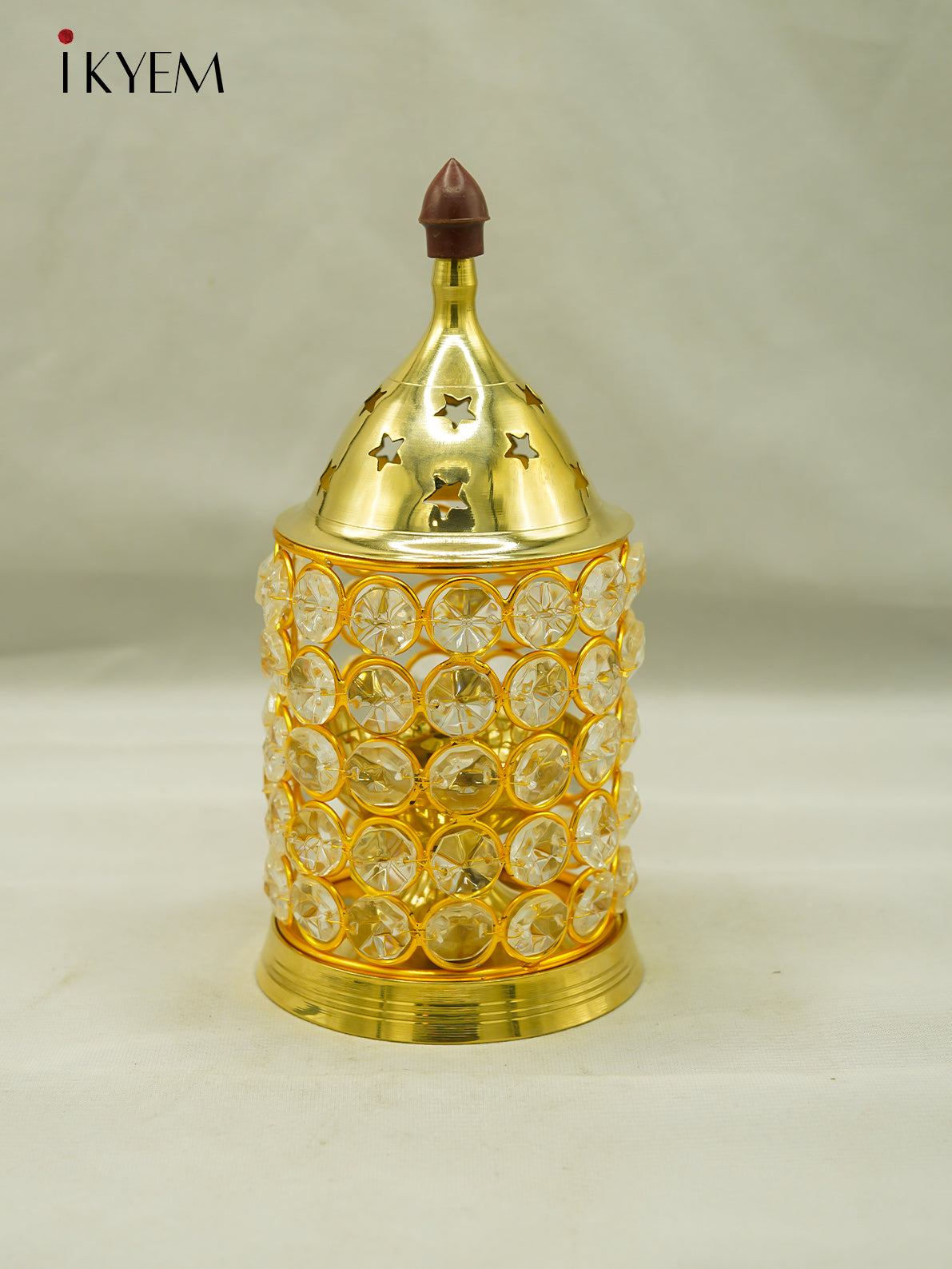 Brass Crystal Lamp - 7.4 Inch - 4FJ14027
