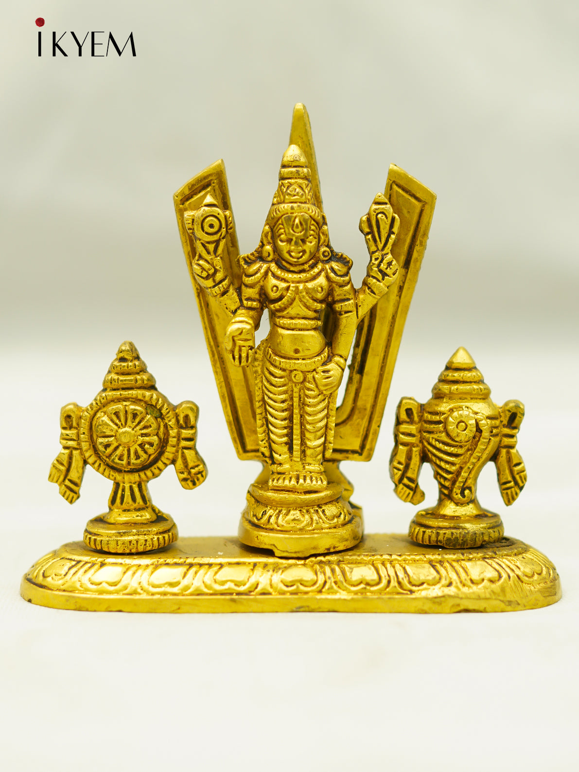 Brass Vishnu Namam, sangu, chakram