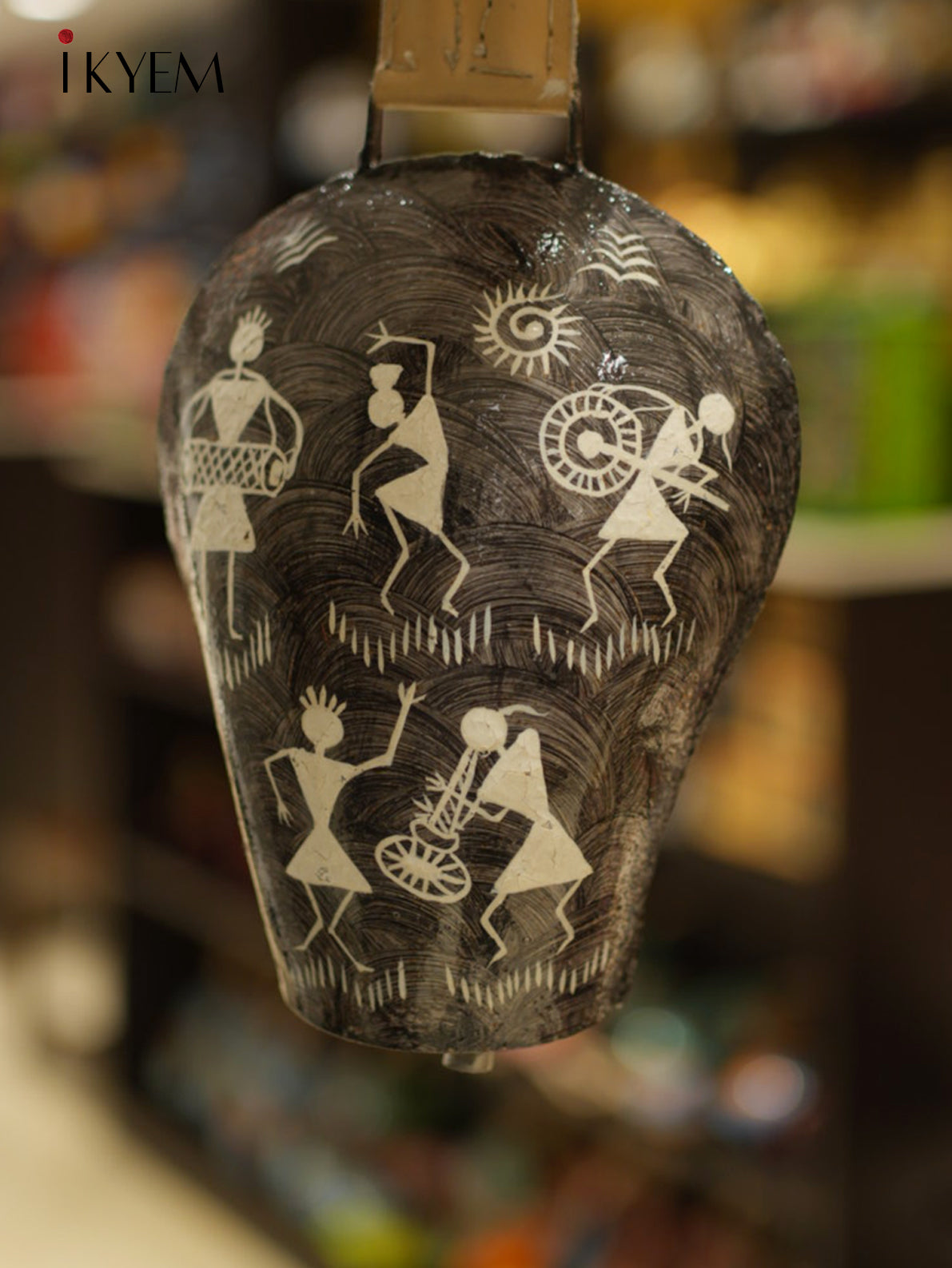 Cow Bell with Worli Paint