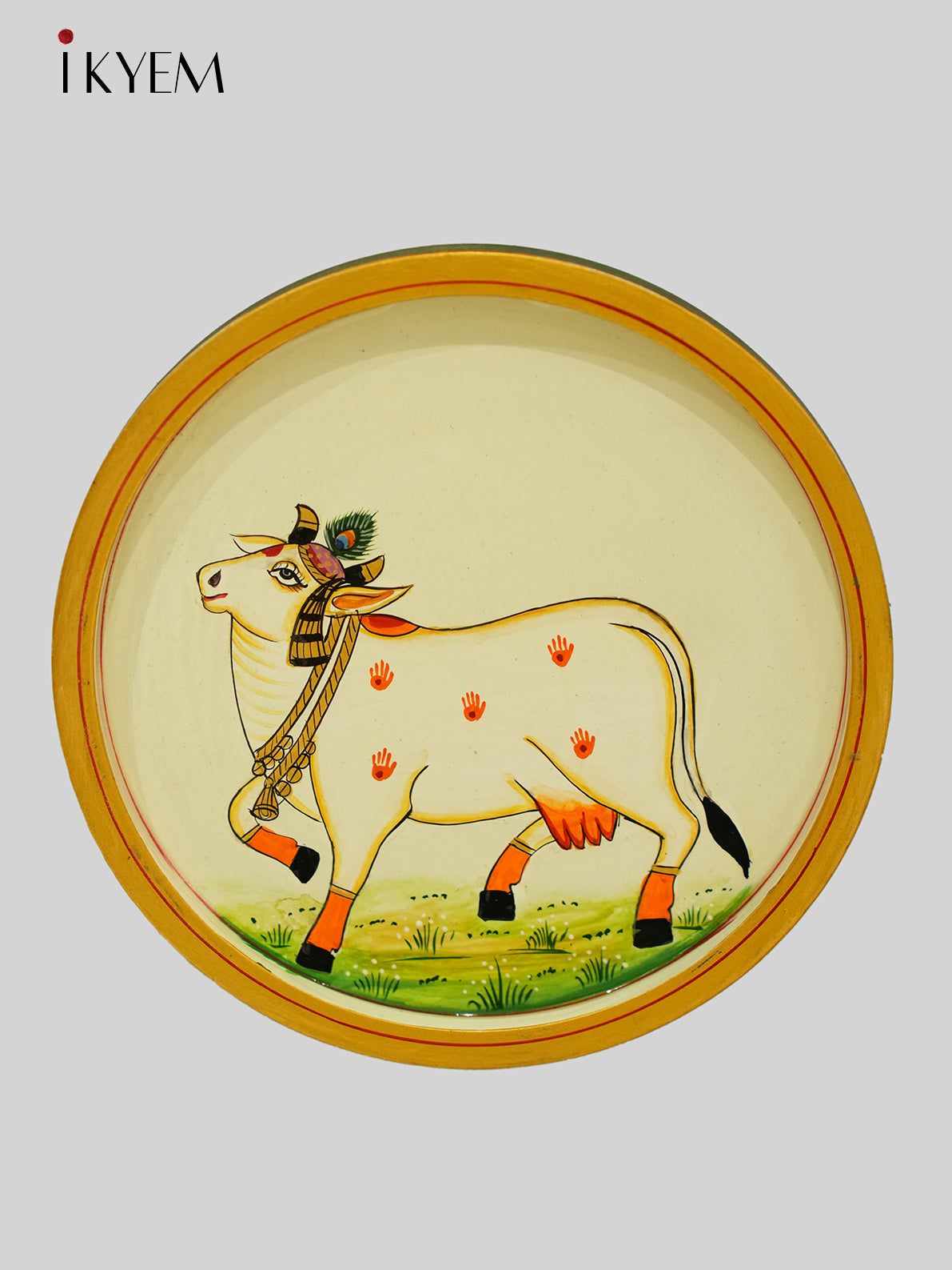 Handpainted wooden wall hanging plates