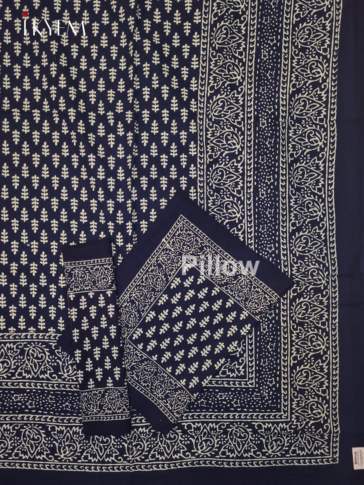 Blue & Cream- Bed Spread