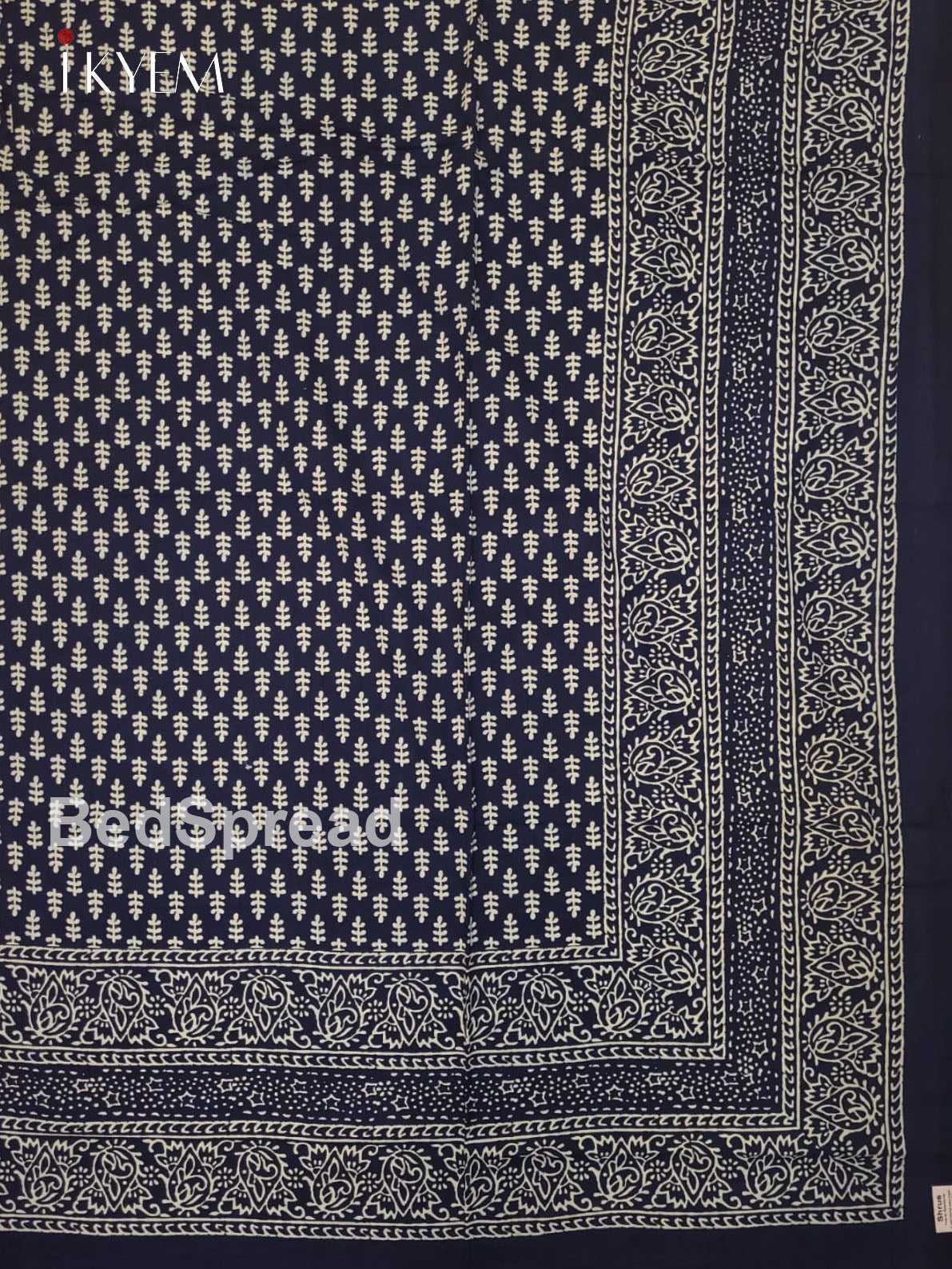 Blue & Cream- Bed Spread