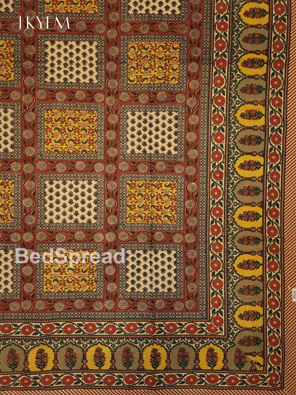 Brick & Yellow - Bed Spread