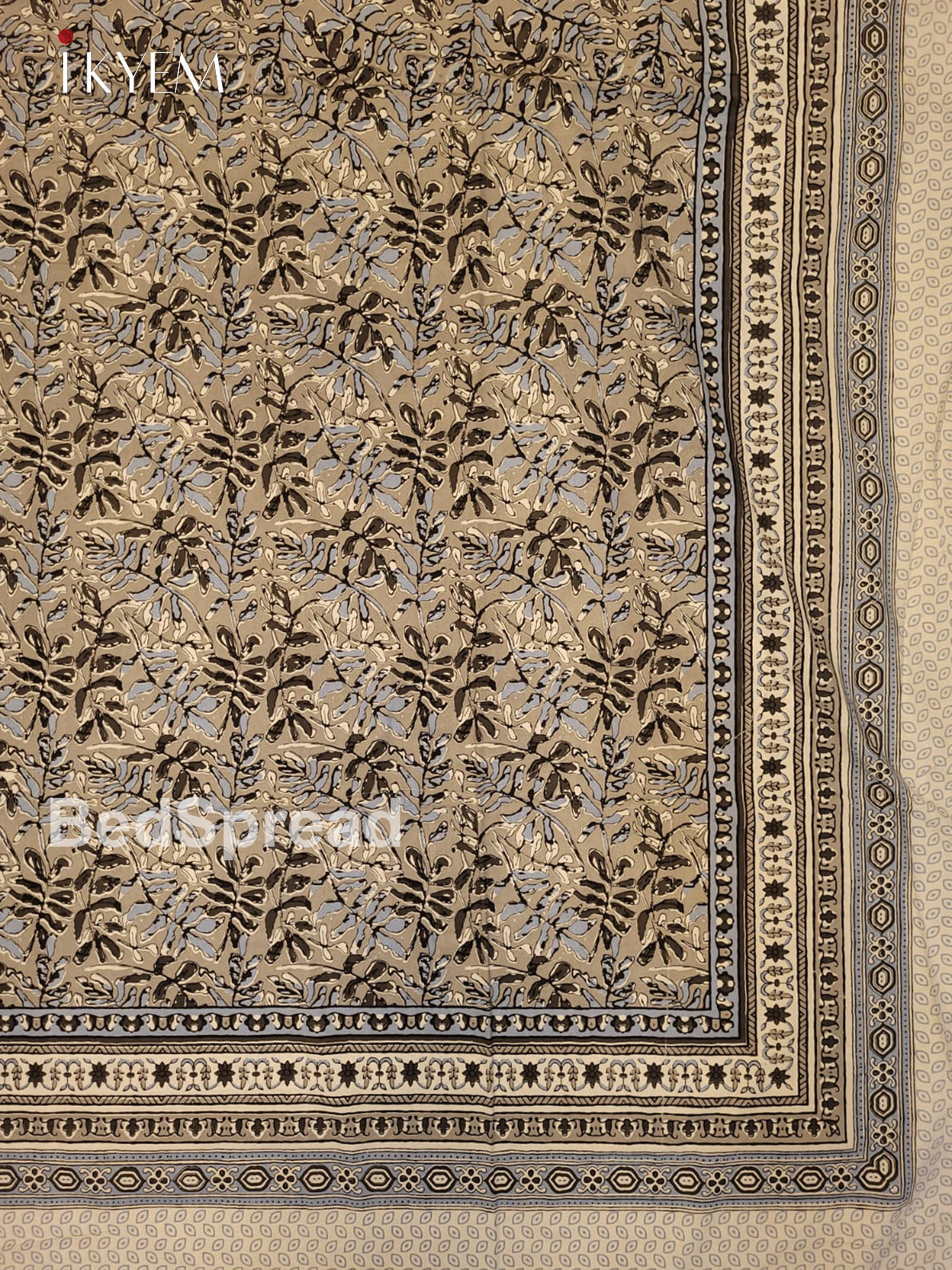 Grey & Cream - Bed Spread