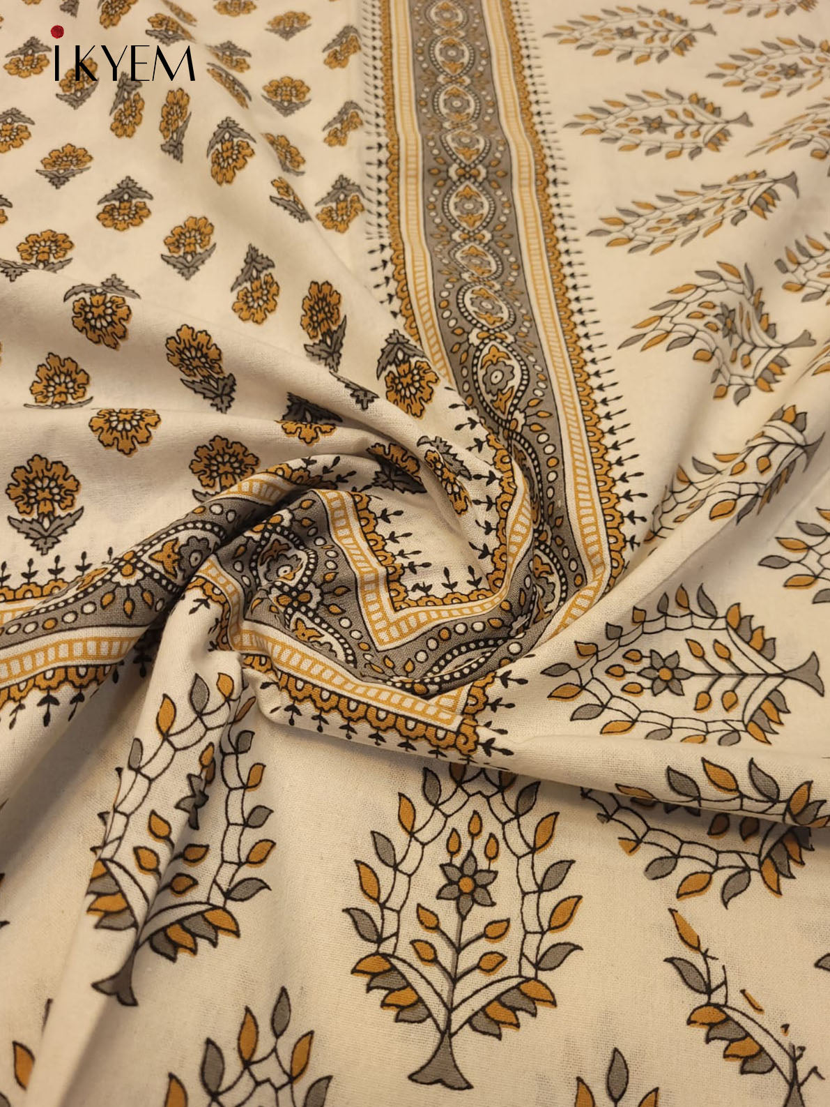 Cream & Grey - Bed Spread