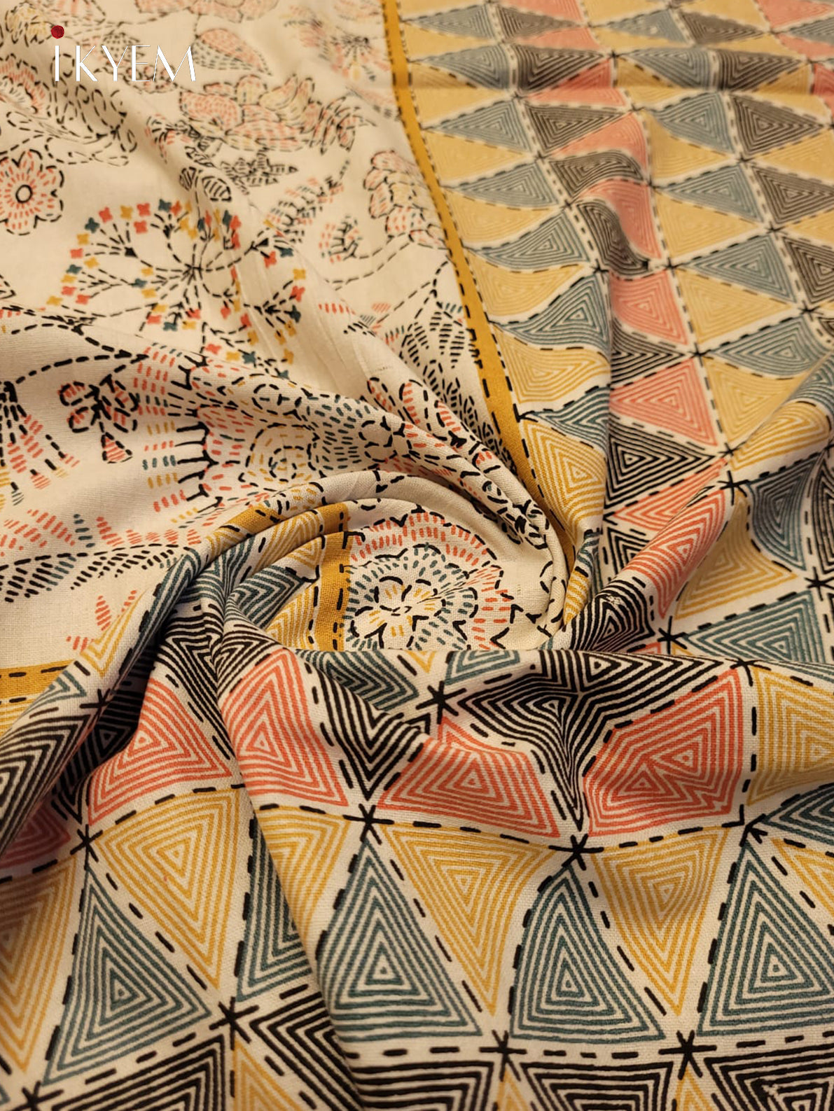 Cream and yellow - Bed Spread