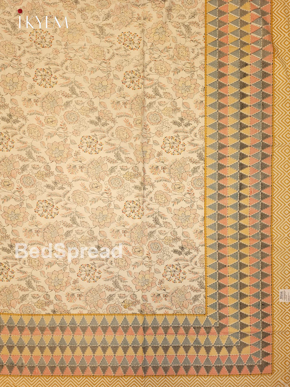 Cream and yellow - Bed Spread