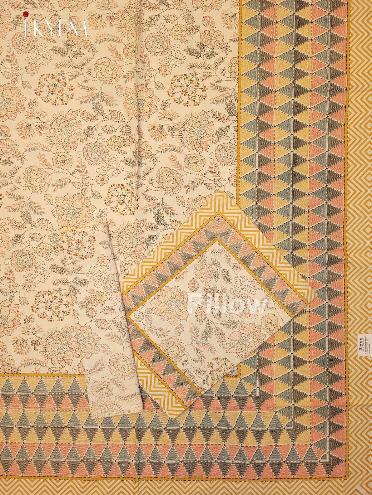 Cream and yellow - Bed Spread