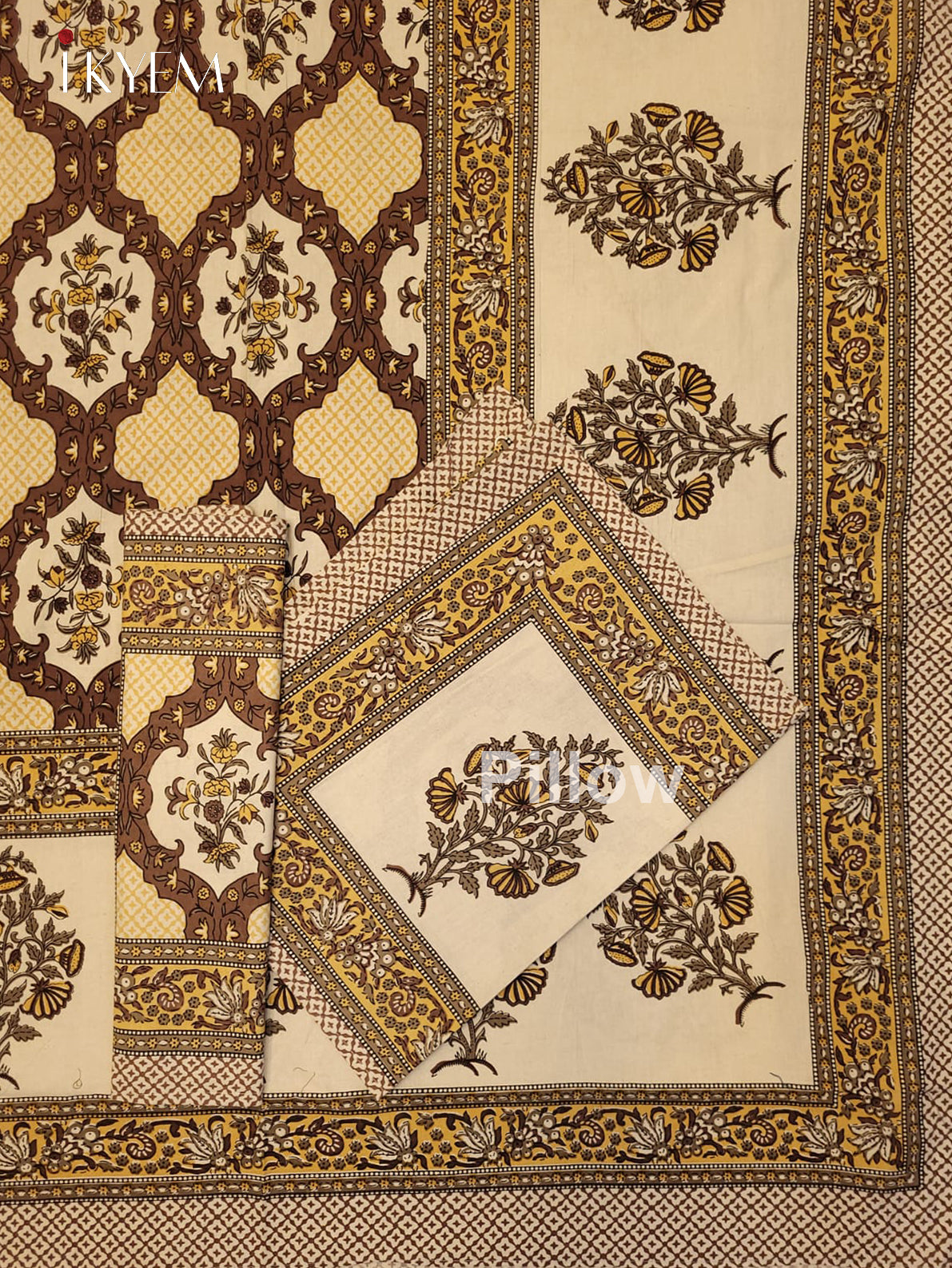 Cream & Yellow - Bed Spread