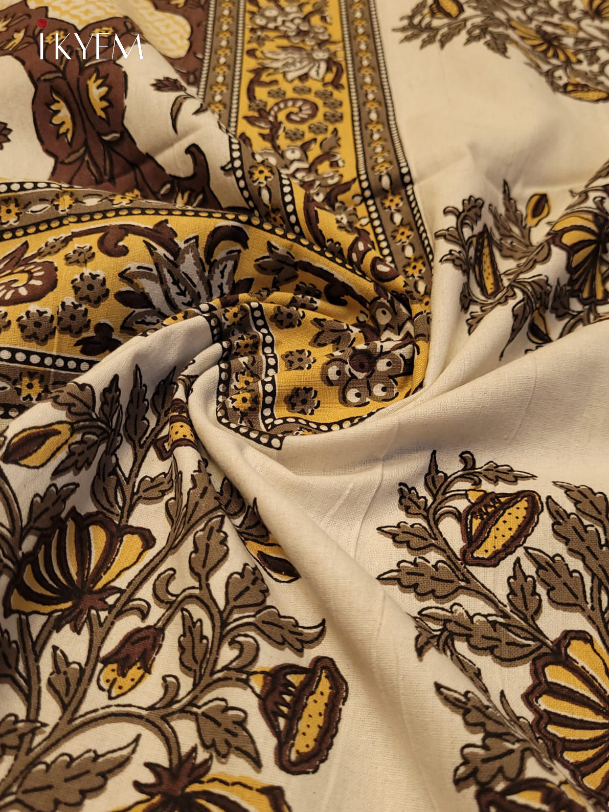 Cream & Yellow - Bed Spread
