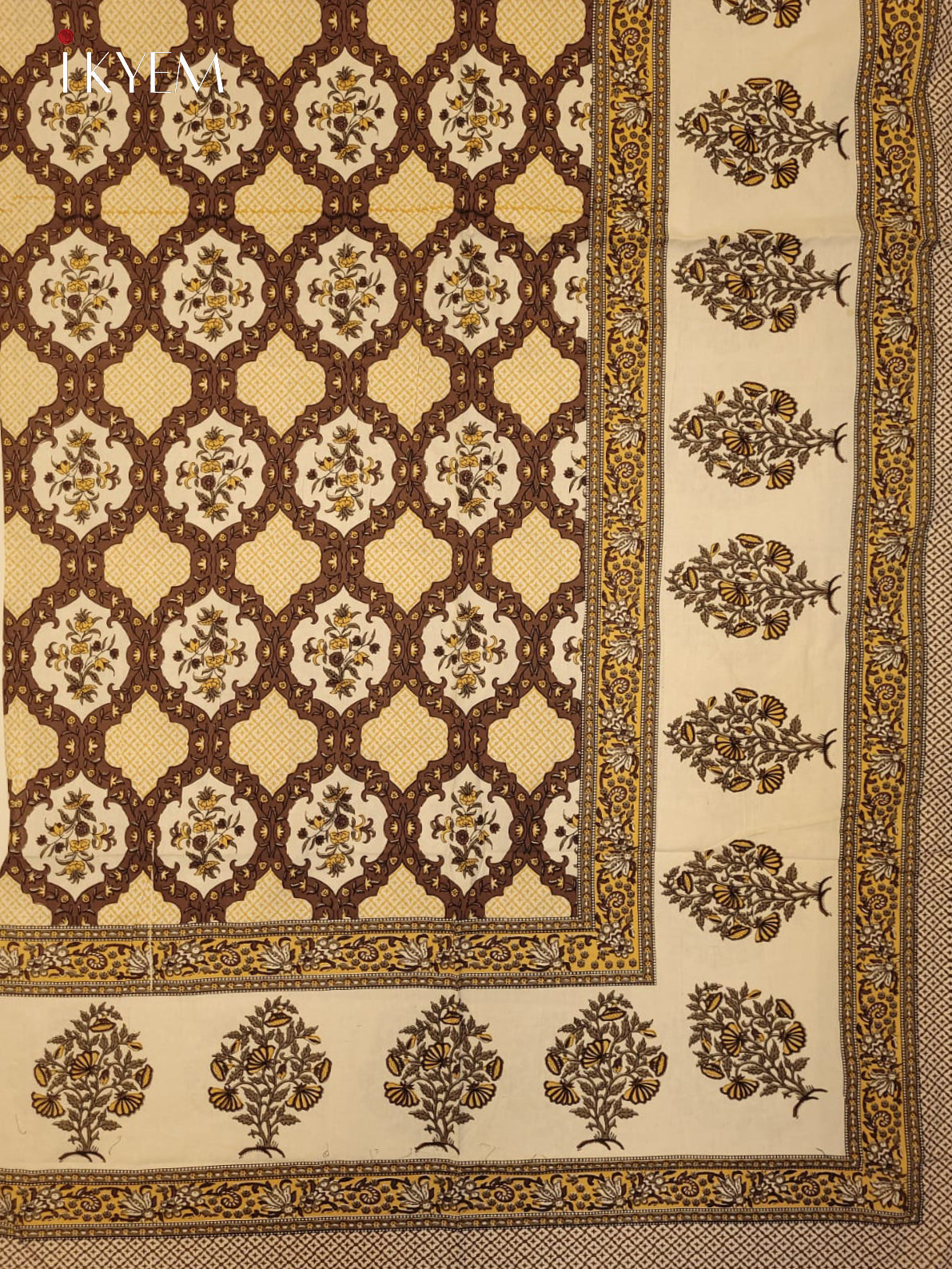 Cream & Yellow - Bed Spread
