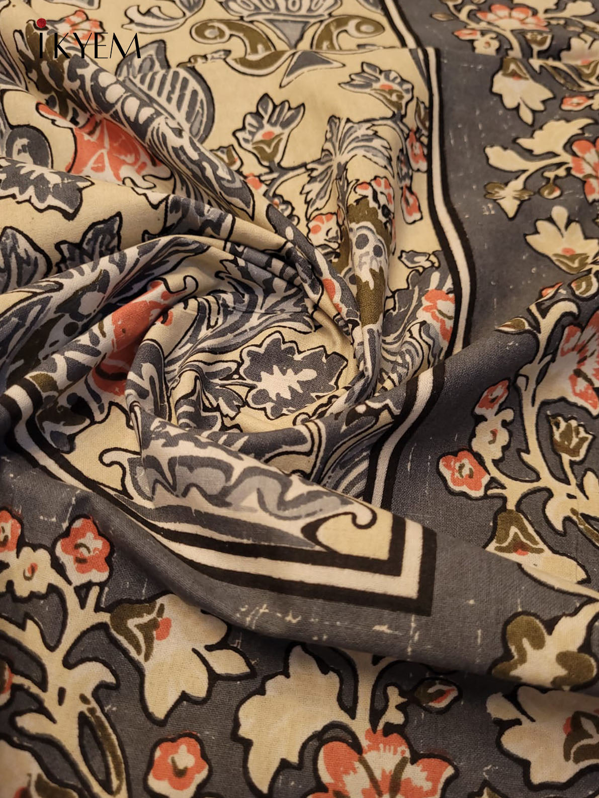 Grey and Cream - Bed Spread