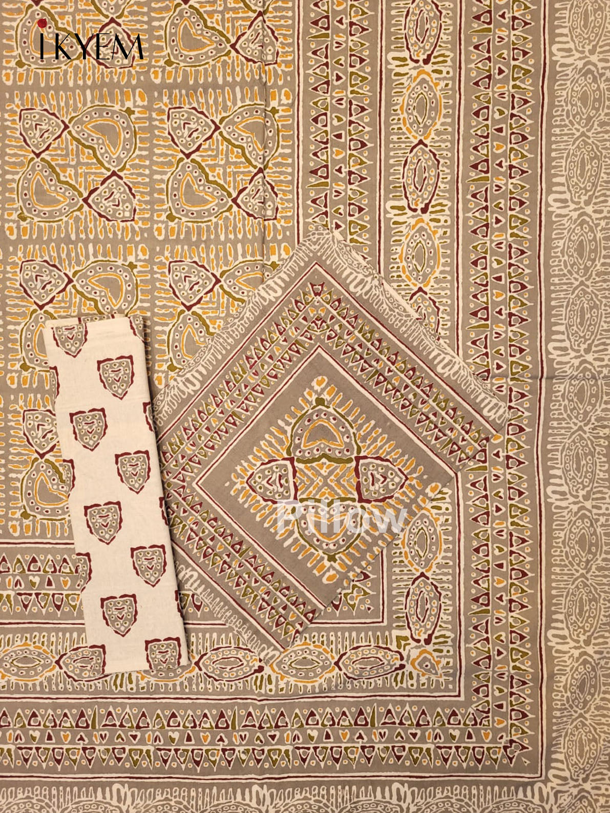 Grey and cream - Bed Spread - 4GJ03063