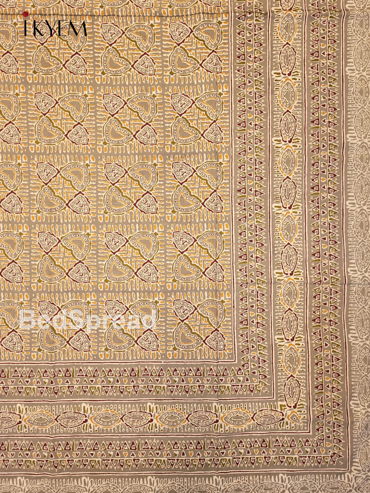 Grey and cream - Bed Spread - 4GJ03063