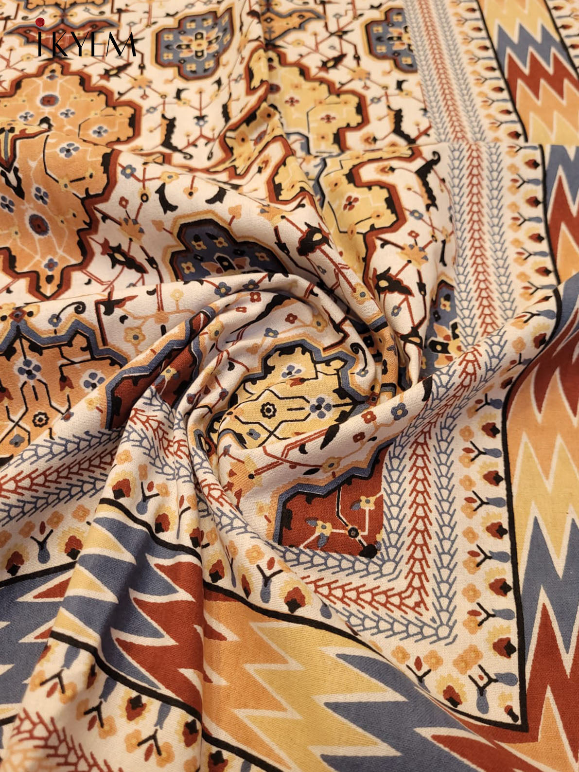 Cream and Peach - Bed Spread