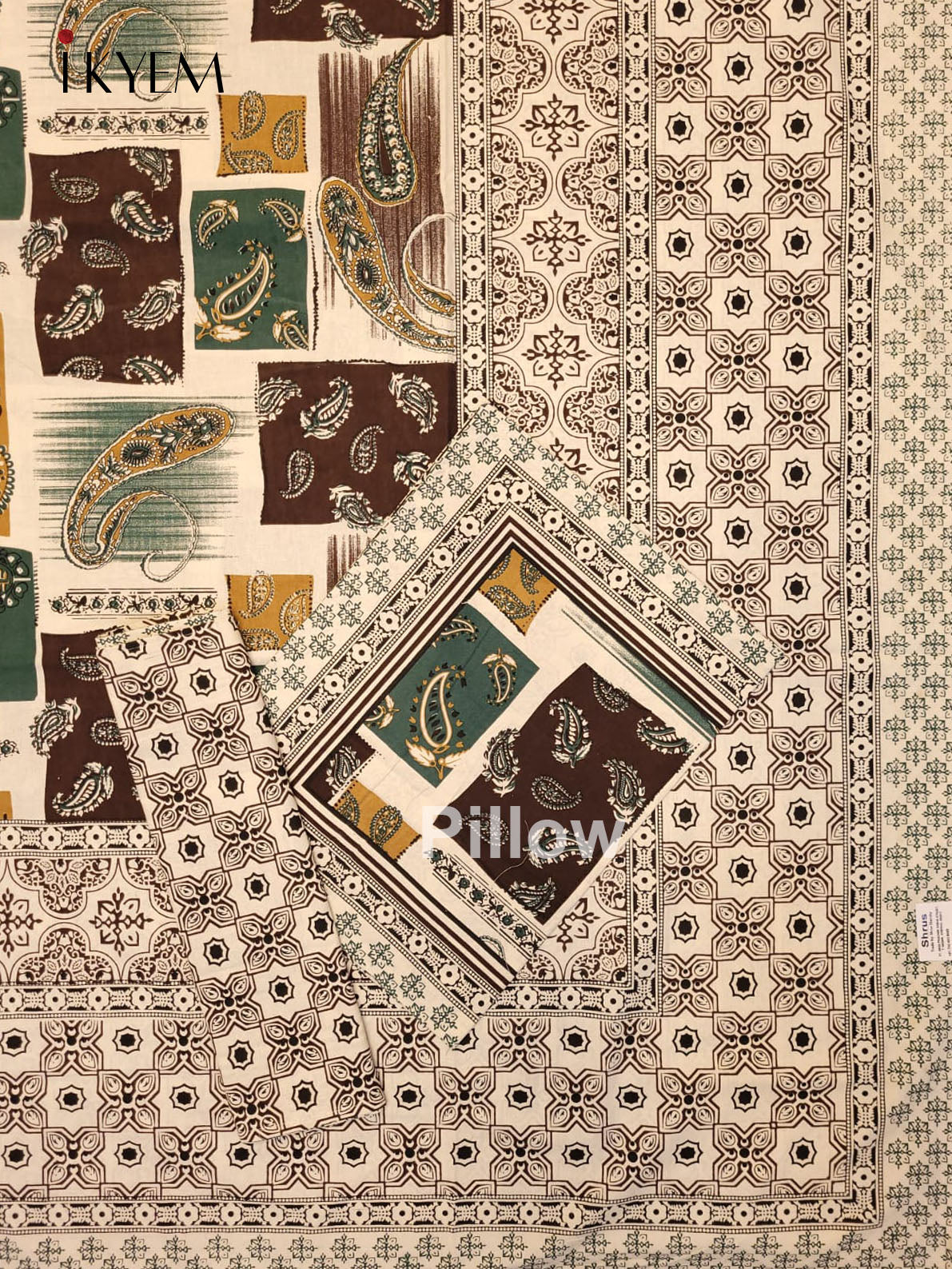 Cream and brown - Bed Spread