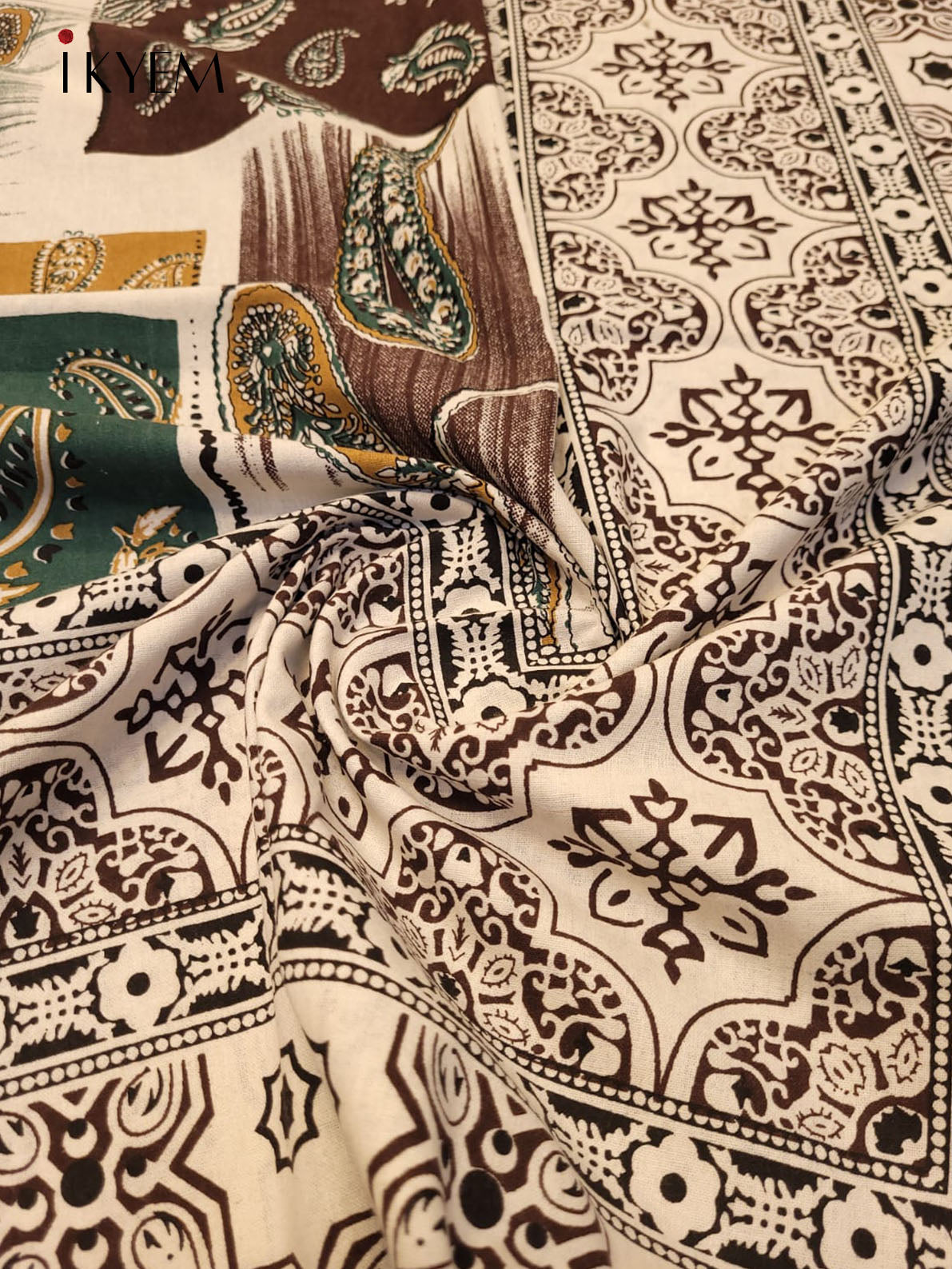Cream and brown - Bed Spread