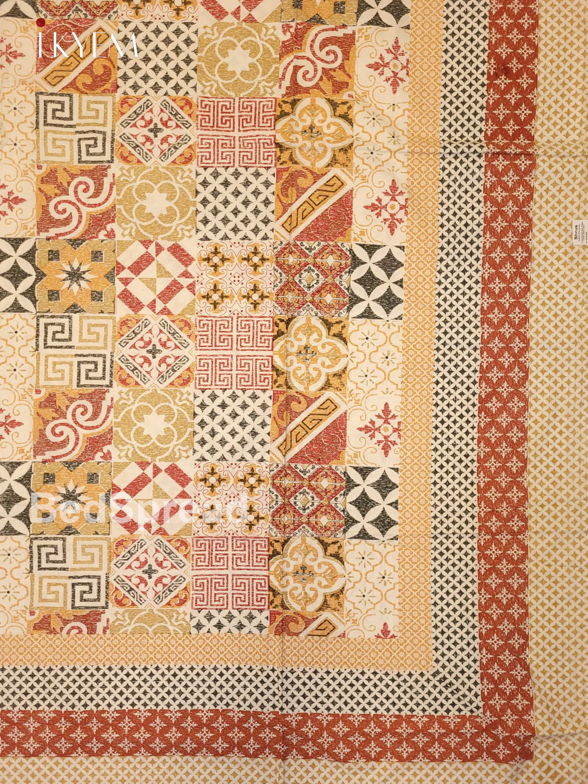 Peach & Grey - Bed Spread