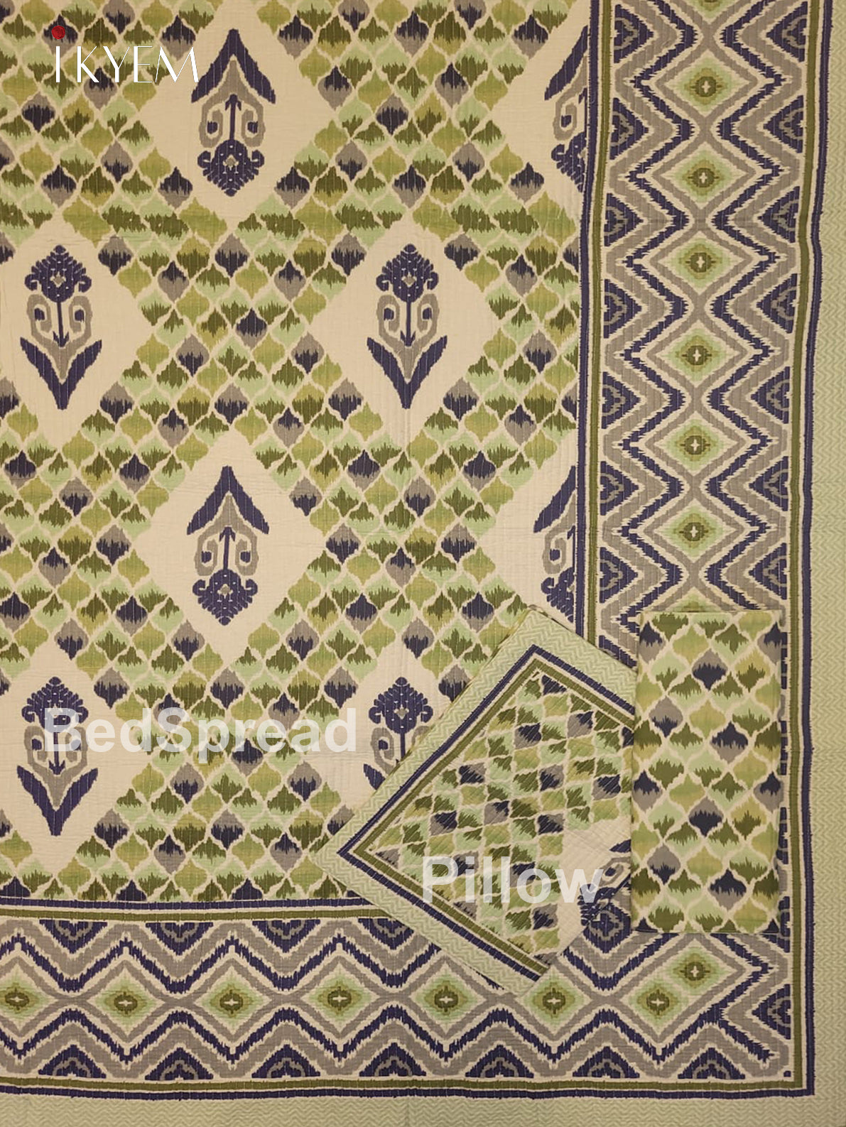 Cream & Lite Green - Quilt Set