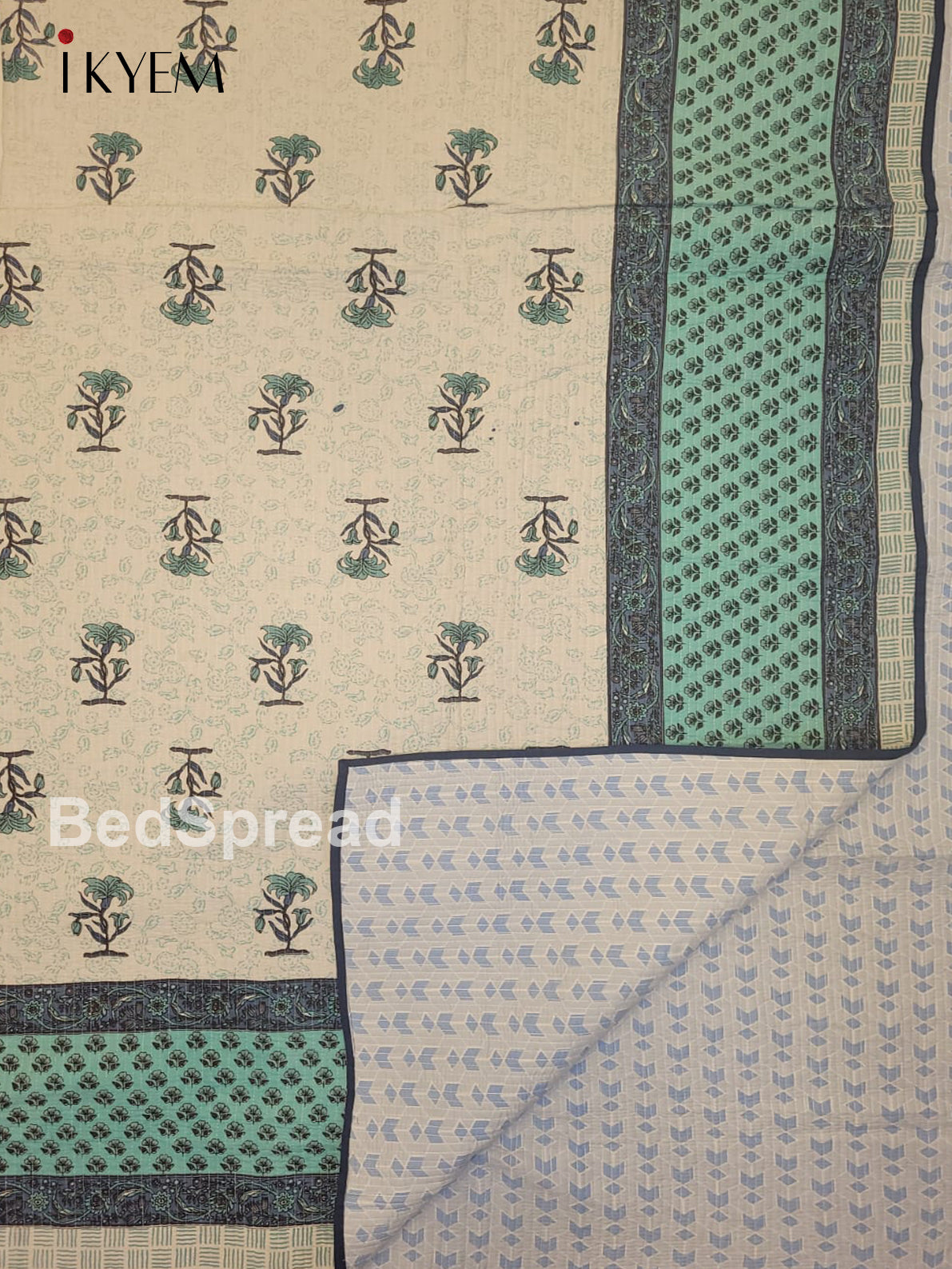 Cream & Blue- Quilt Set