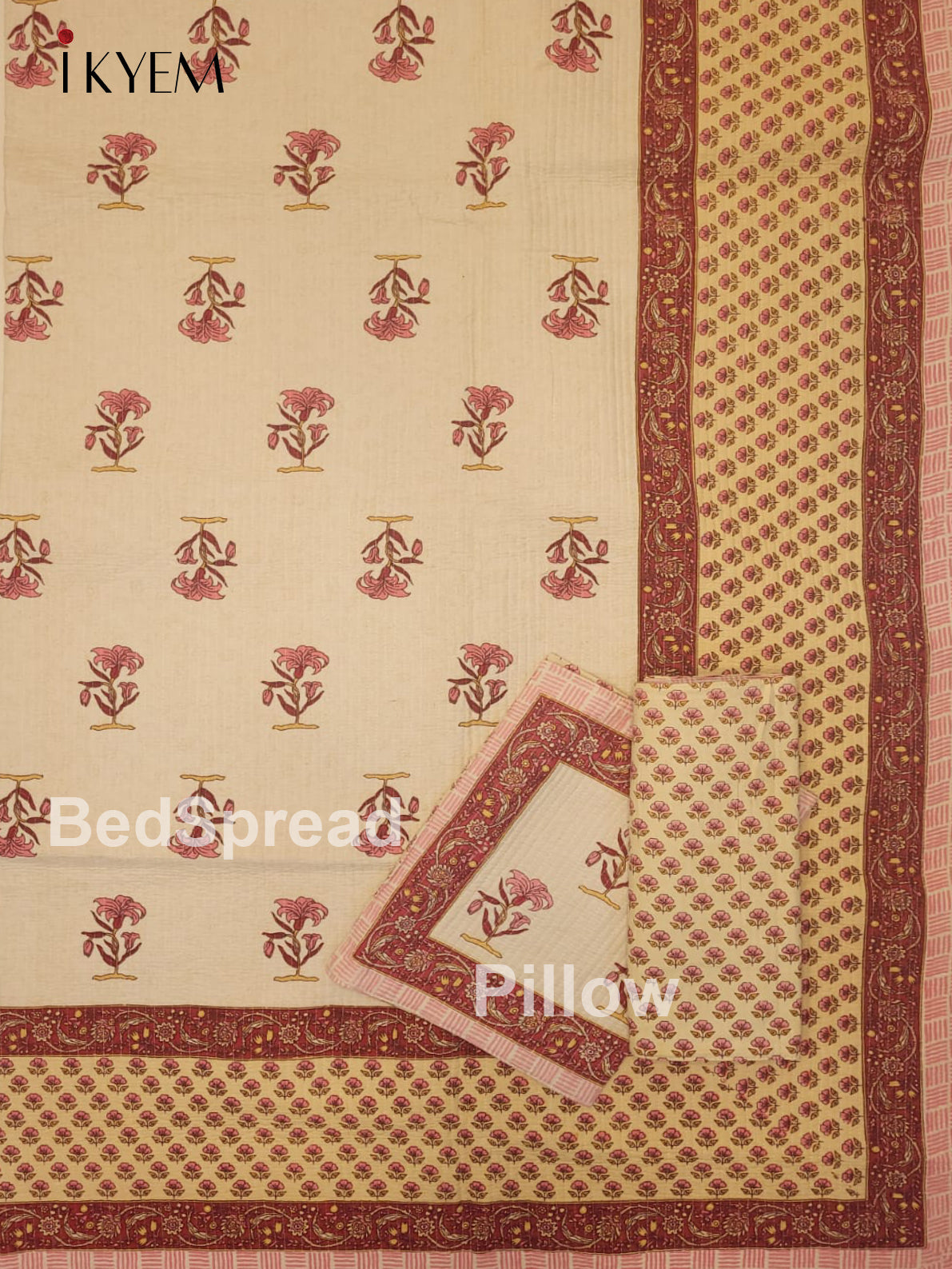 Cream & Pink - Quilt Set