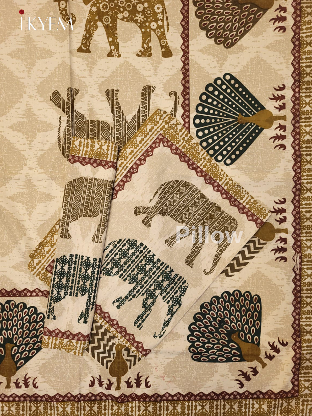 Grey & Maroon - Bed SPread