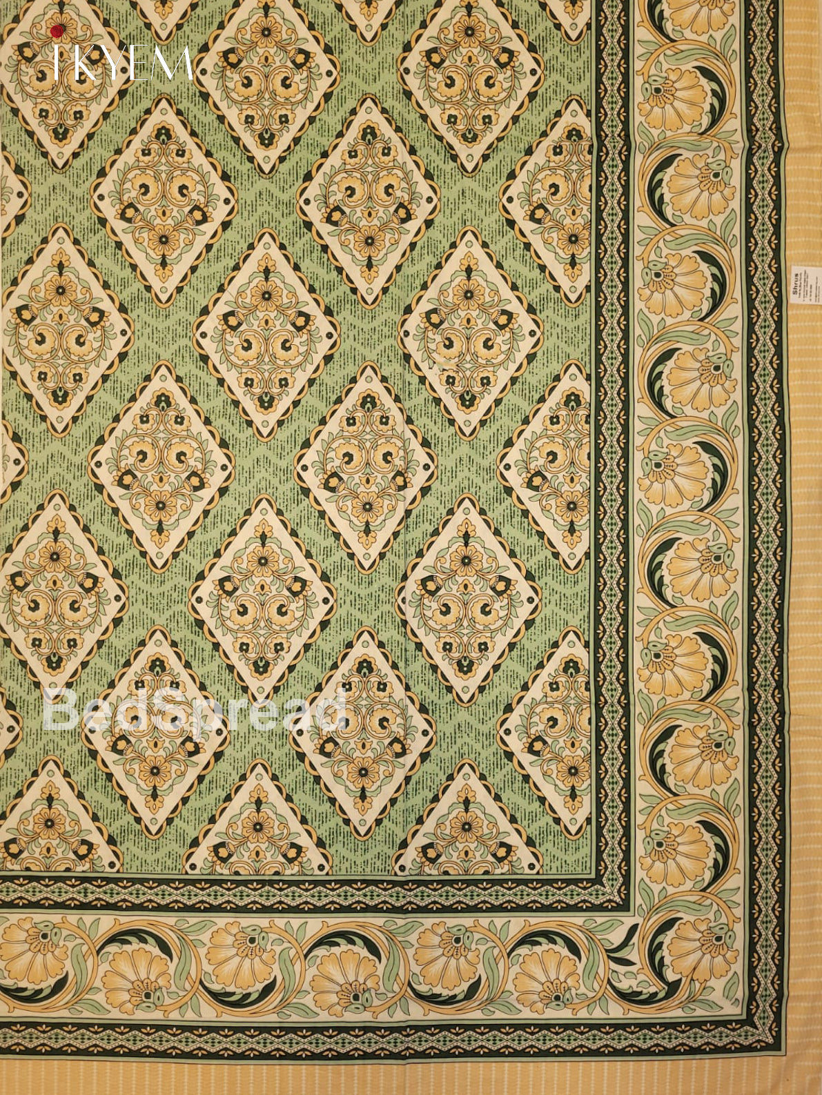 Green & Peach- Bed Spread